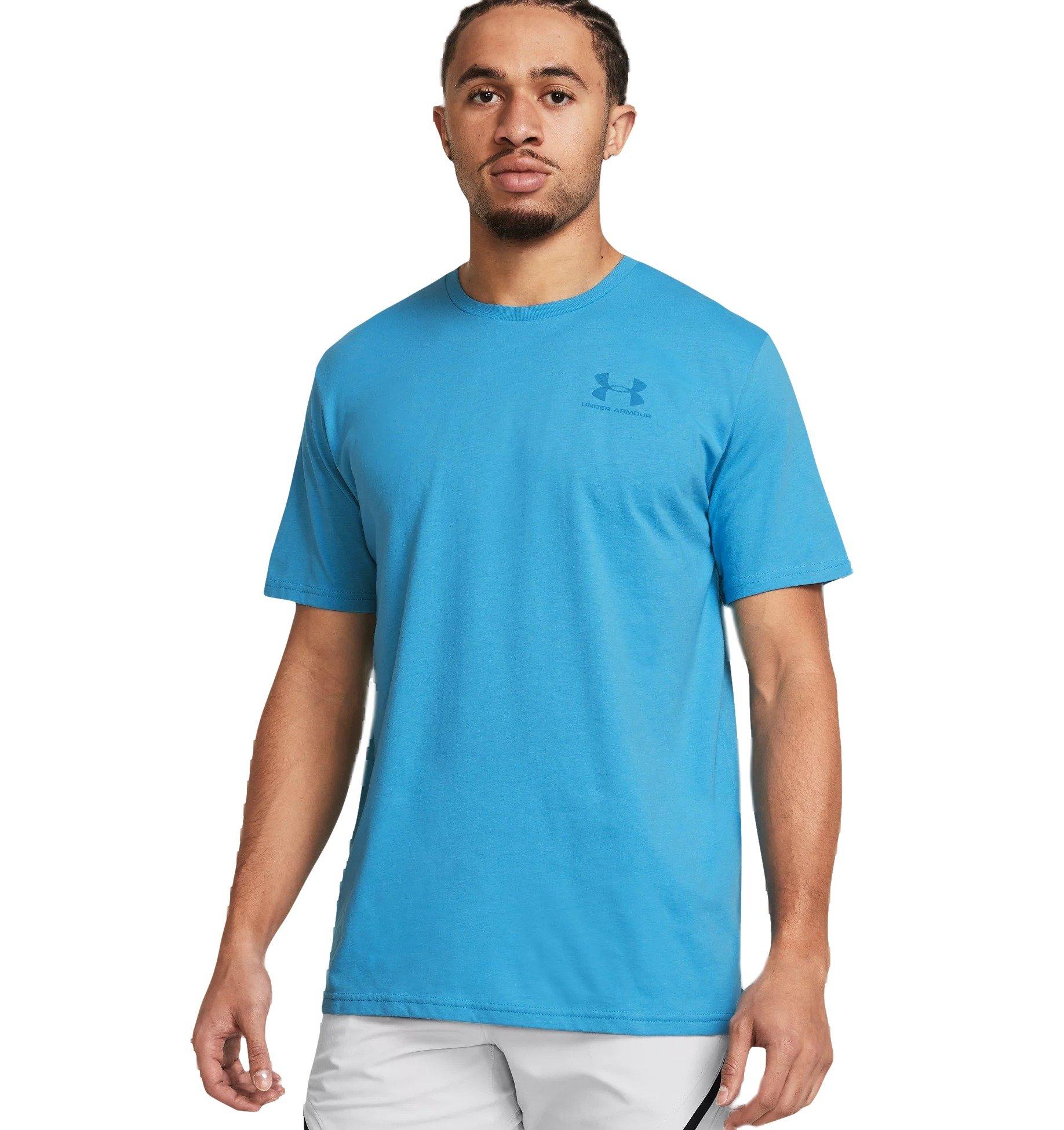 Under Armour Men's Sportstyle Left Chest Short Sleeve Shirt - BLUE Thumbnail View 1