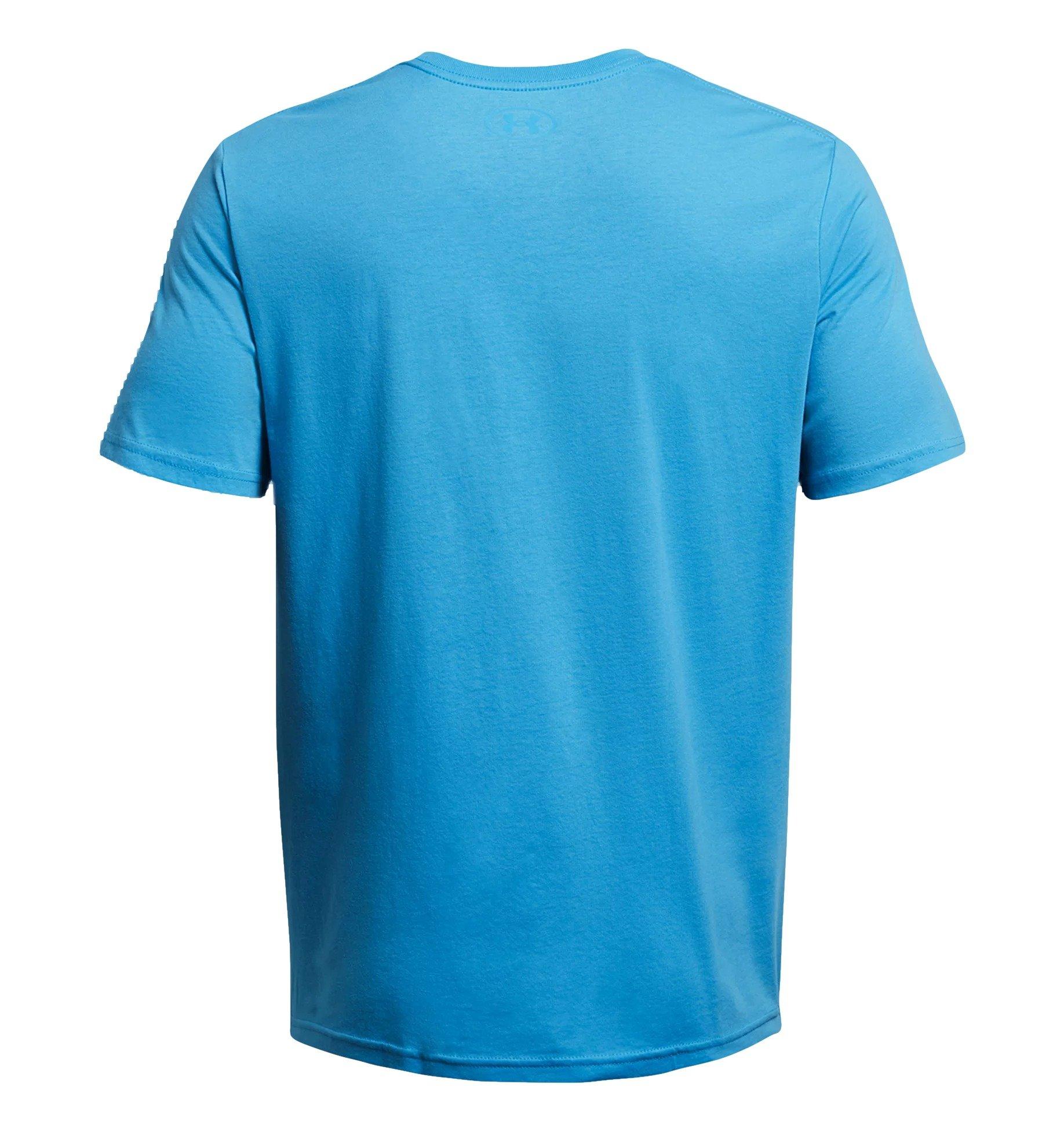 Under Armour Men's Sportstyle Left Chest Short Sleeve Shirt - BLUE Thumbnail View 4