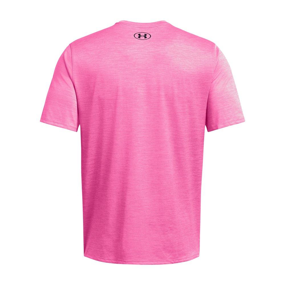 Under Armour Men's Tech Vent Short Sleeve - PINK Thumbnail View 5