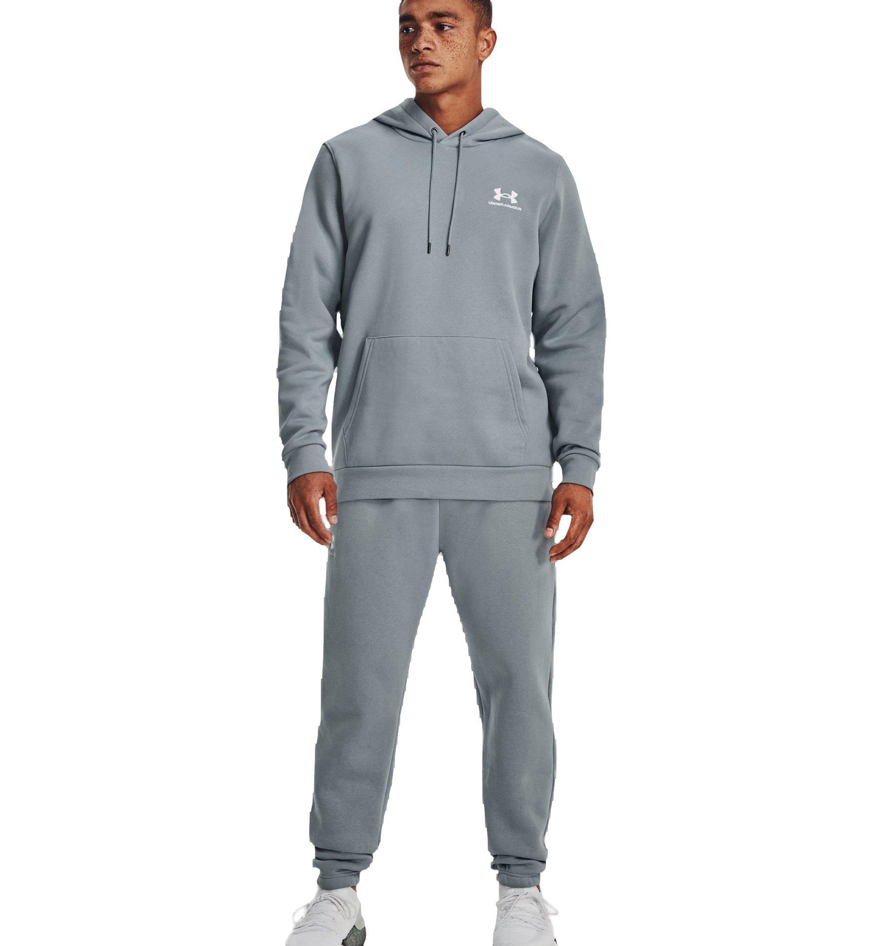 Under Armour Men's Fleece Essential Hoodie - HARBOR BLUE Thumbnail View 4