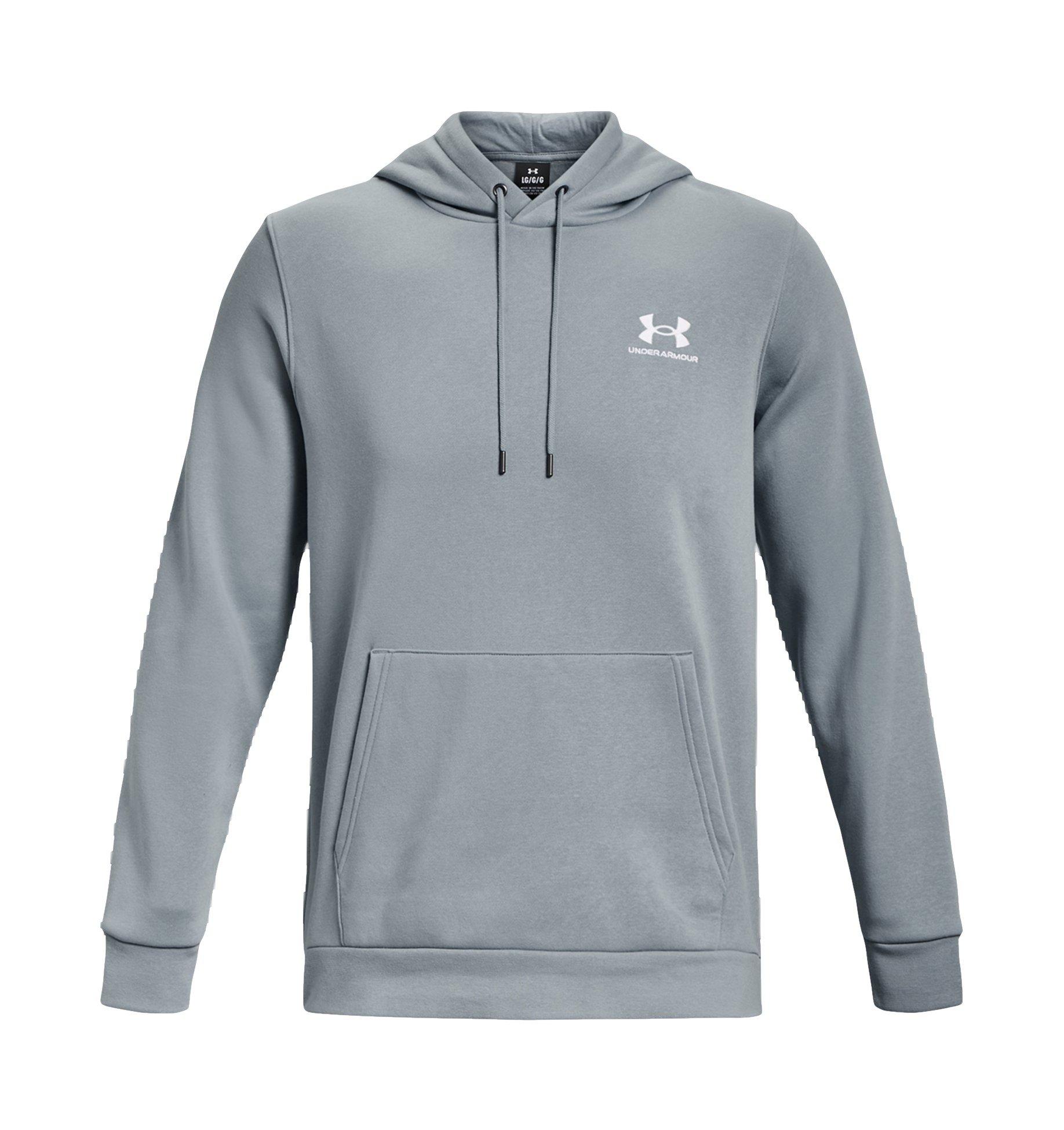 Under Armour Men's Fleece Essential Hoodie - HARBOR BLUE Thumbnail View 5