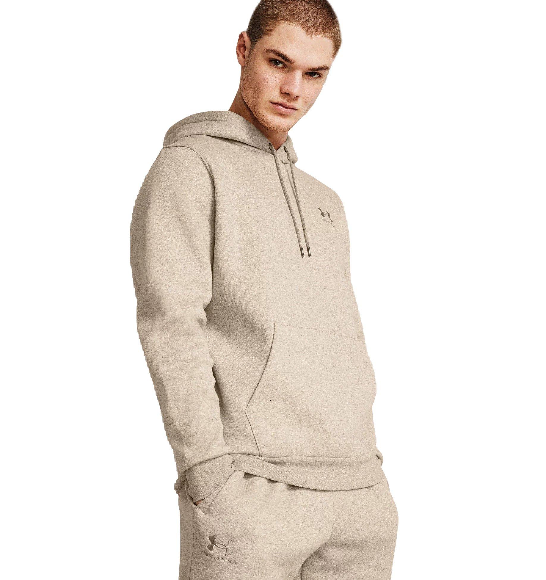 Under Armour Men's Fleece Essential Hoodie - TAUPE Thumbnail View 1