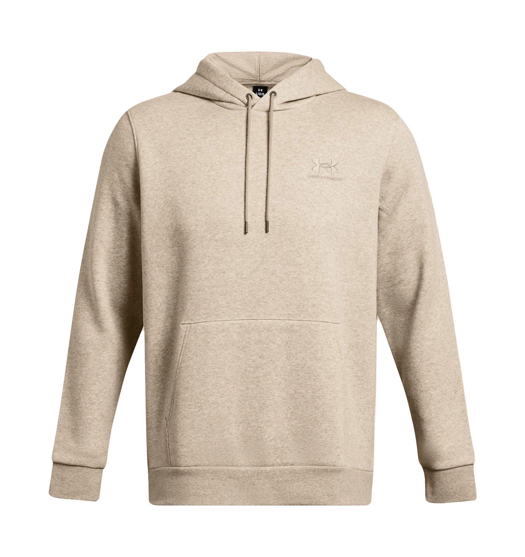 Under Armour Men's Fleece Essential Hoodie - TAUPE Thumbnail View 4
