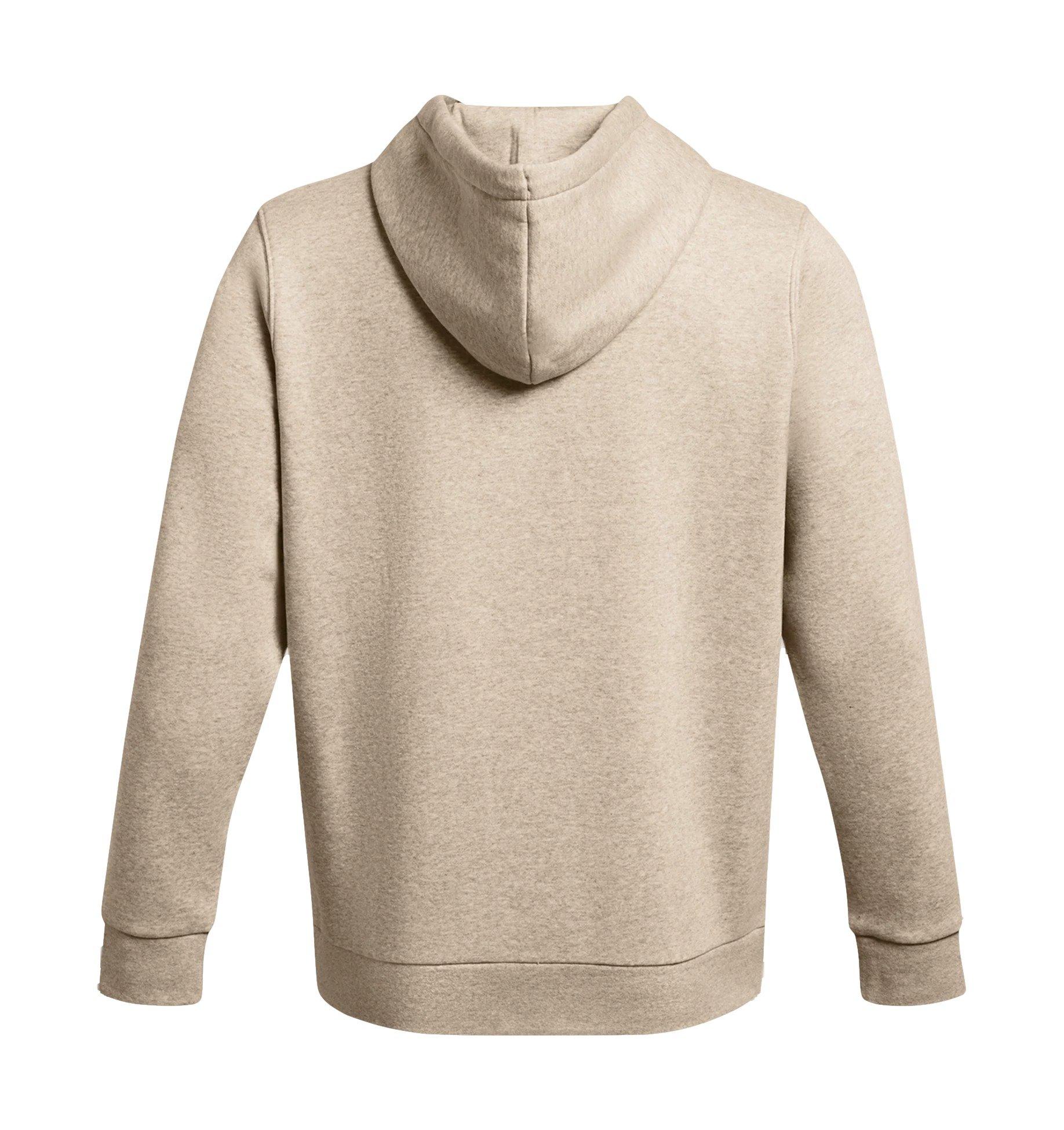 Under Armour Men's Fleece Essential Hoodie - TAUPE Thumbnail View 5