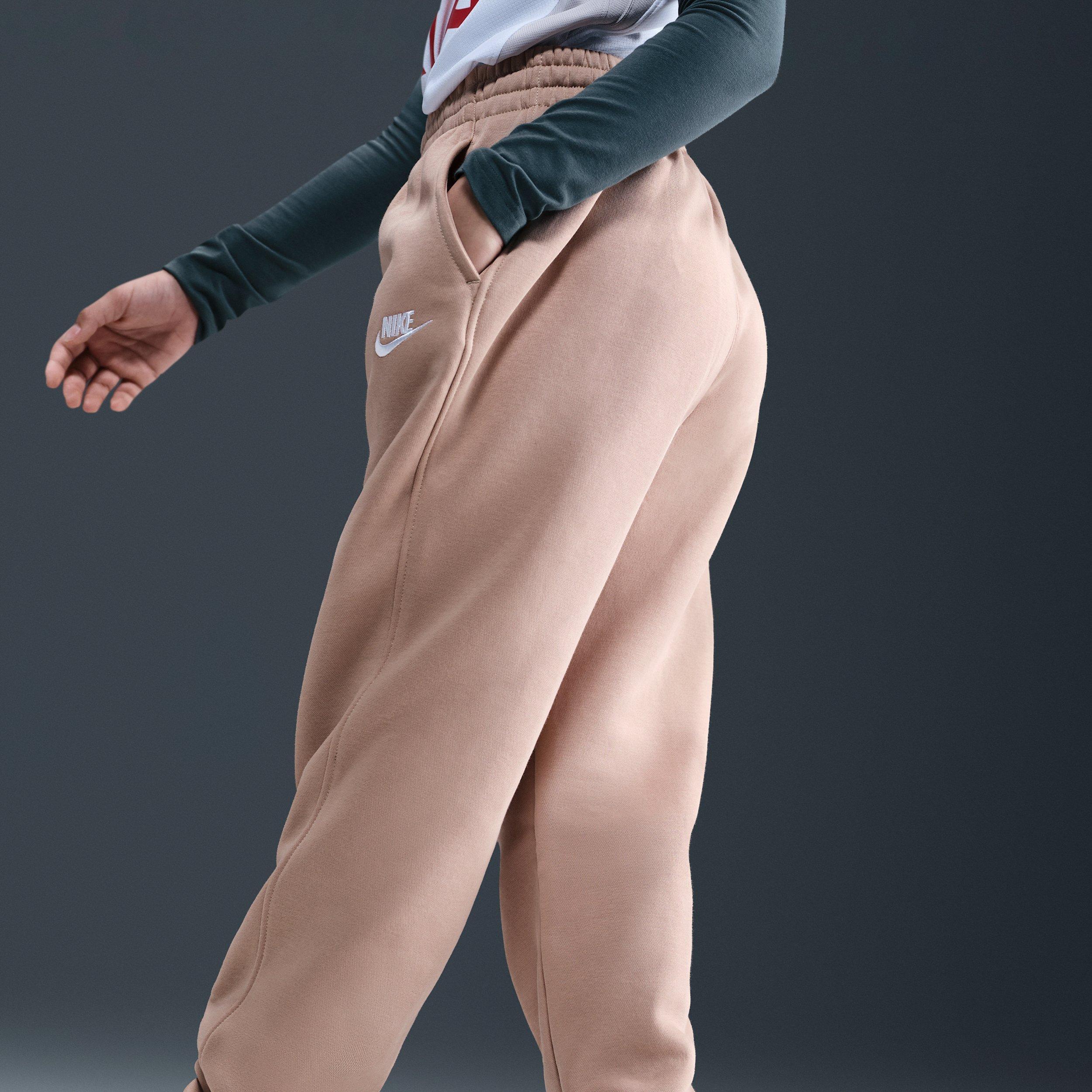 Nike Sportswear Club Fleece Big Girls' Brown Loose Sweatpants