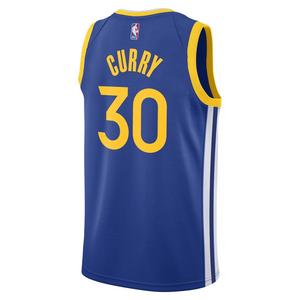 Nike Men's Golden State Warriors Dri-FIT NBA Swingman Icon 22 Road Jersey-Blue/Curry