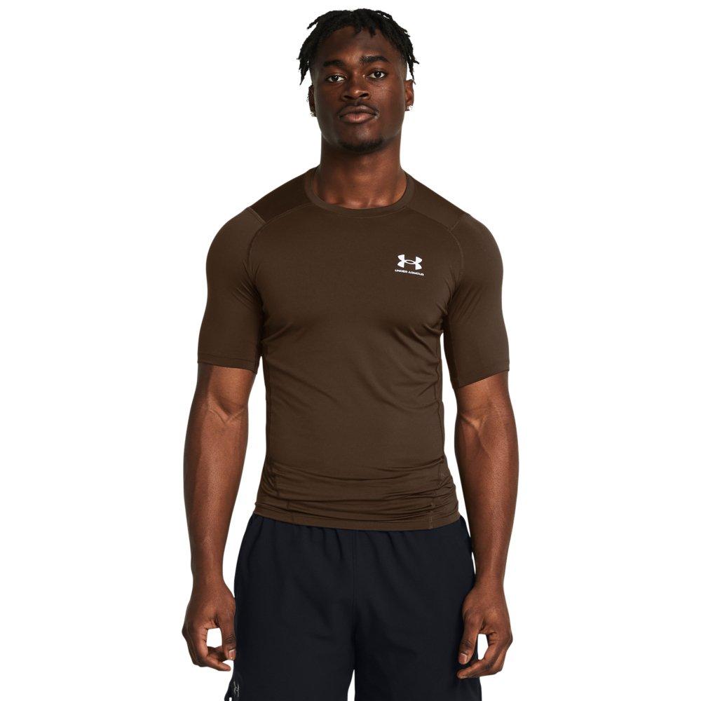 Under Armour Men's HeatGear Comp Short Sleeve Shirt - BROWN Thumbnail View 1