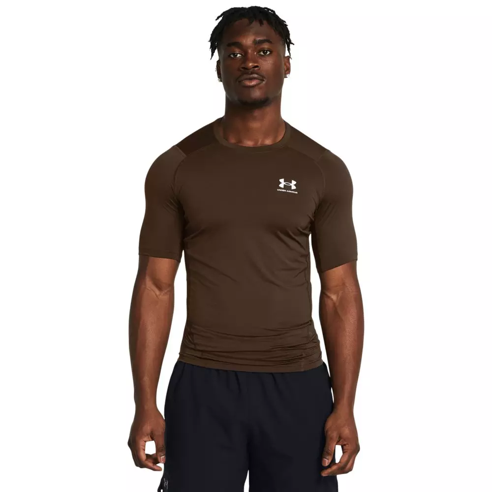 Under Armour Men's HeatGear Comp Short Sleeve Shirt - BROWN