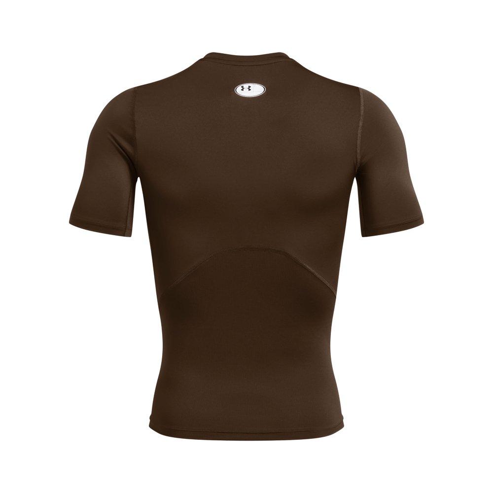 Under Armour Men's HeatGear Comp Short Sleeve Shirt - BROWN Thumbnail View 4