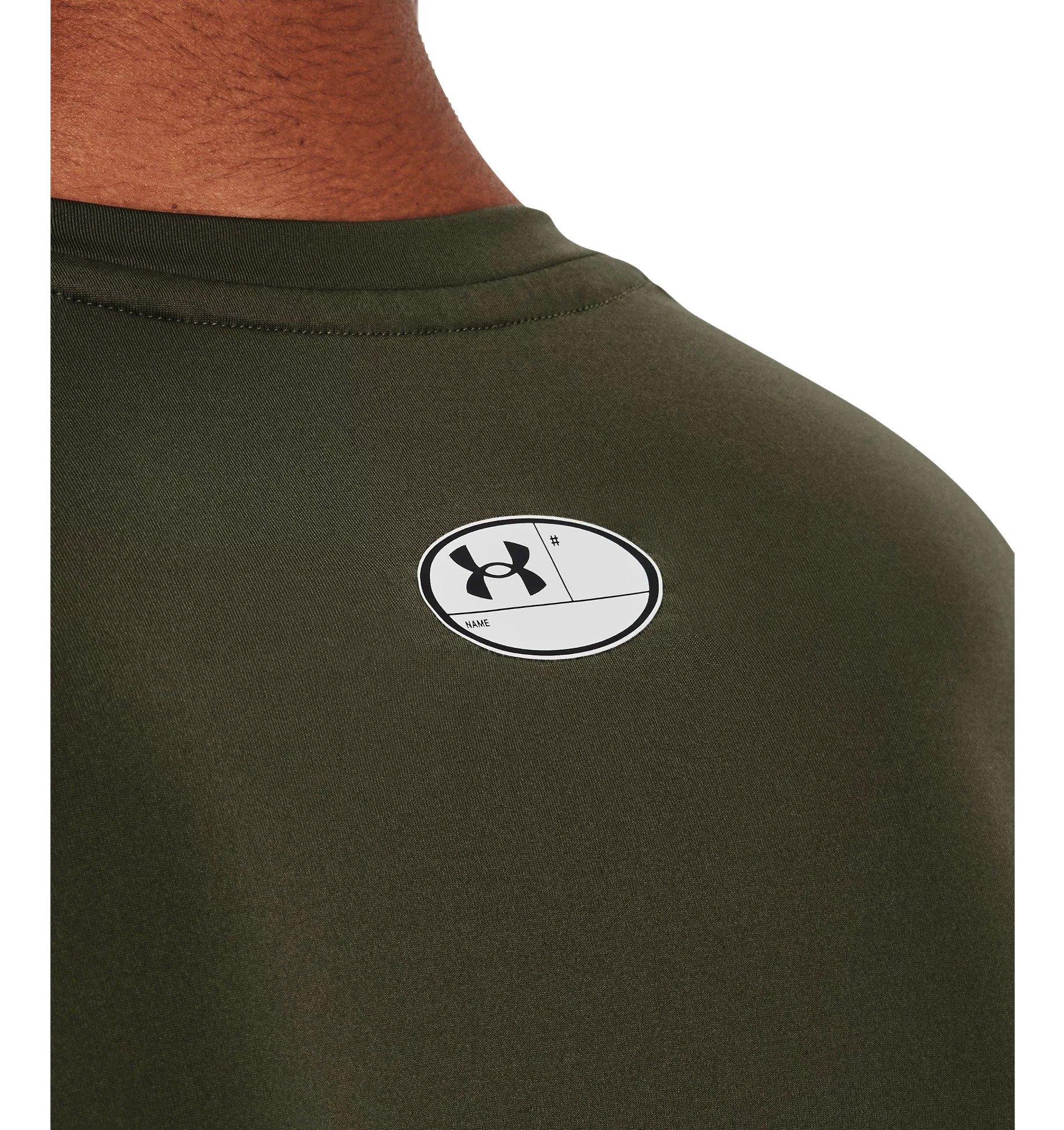Under Armour Men's HeatGear Comp Short Sleeve Shirt - MARINE GREEN Thumbnail View 3