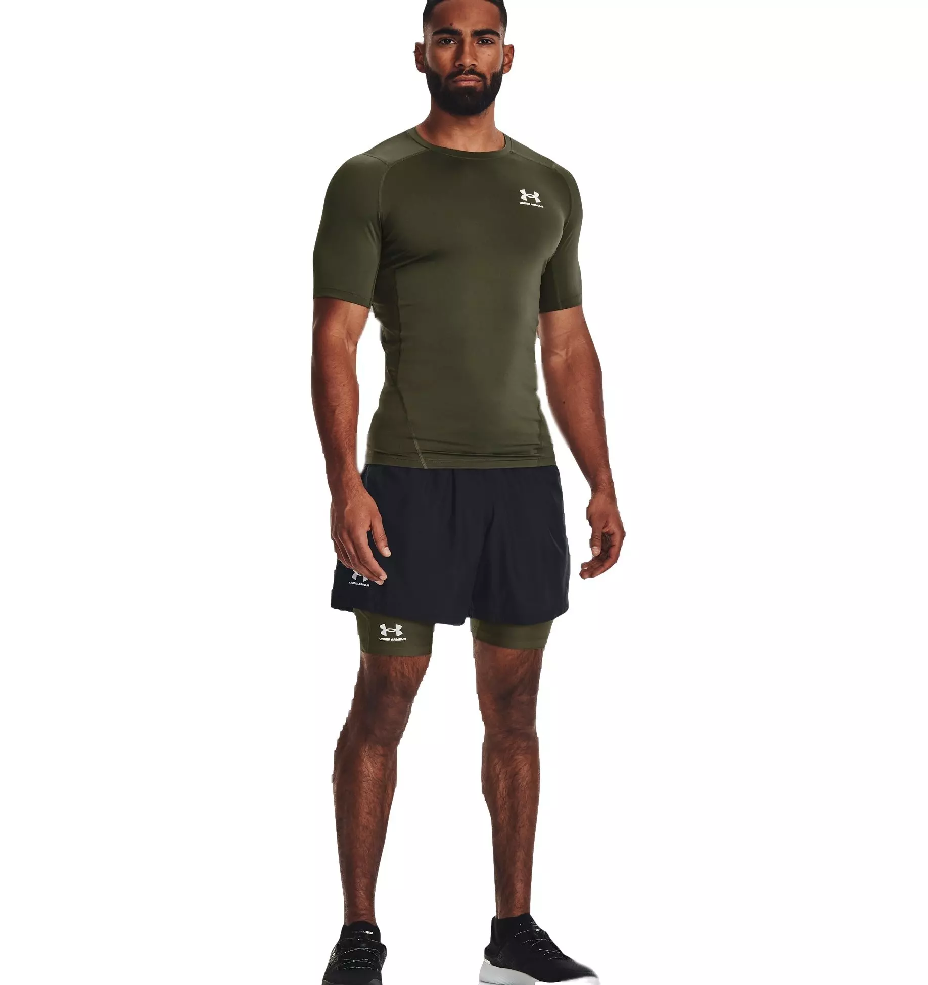 Under Armour Men's HeatGear Comp Short Sleeve Shirt - MARINE GREEN