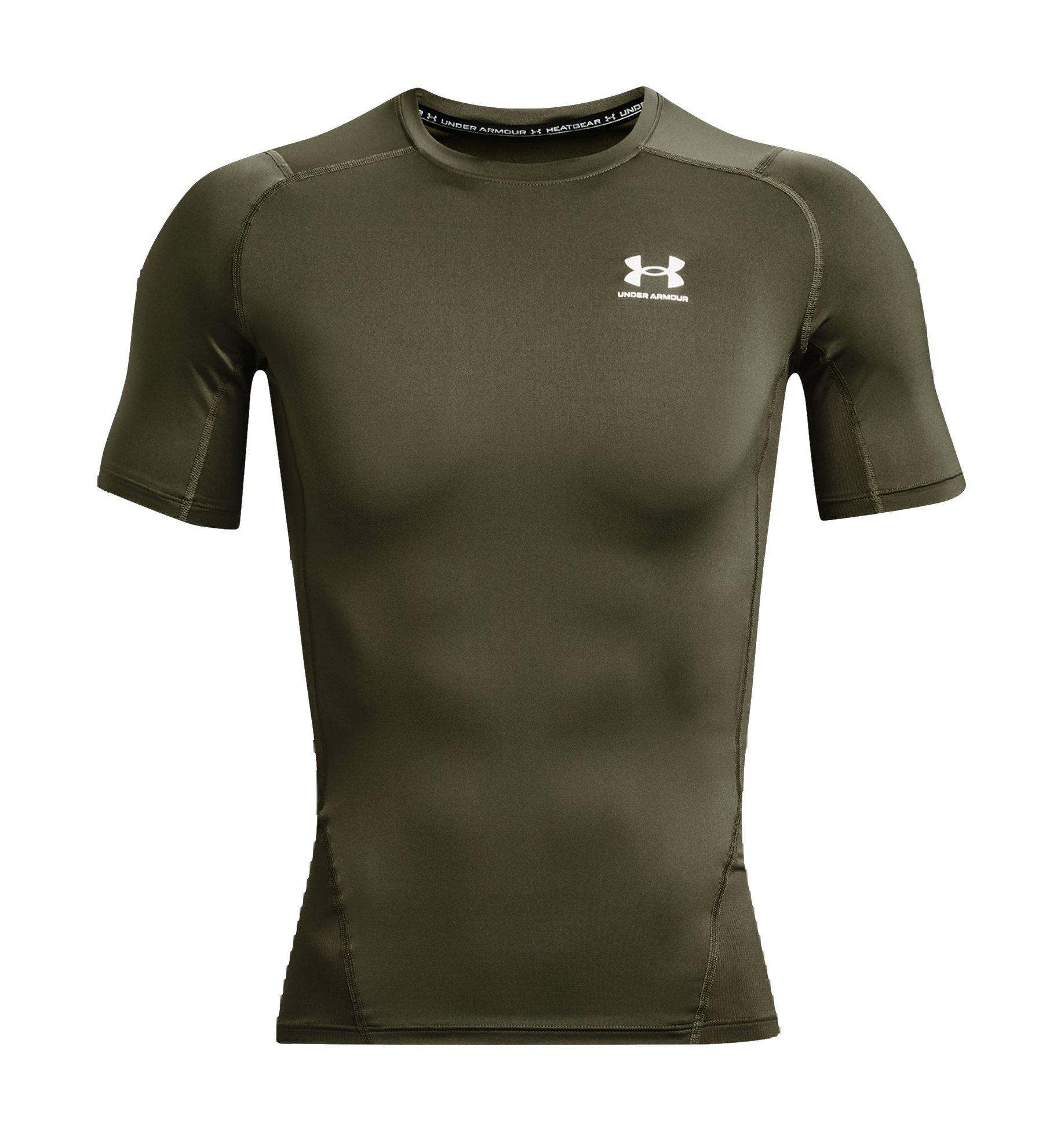 Under Armour Men's HeatGear Comp Short Sleeve Shirt - MARINE GREEN Thumbnail View 5