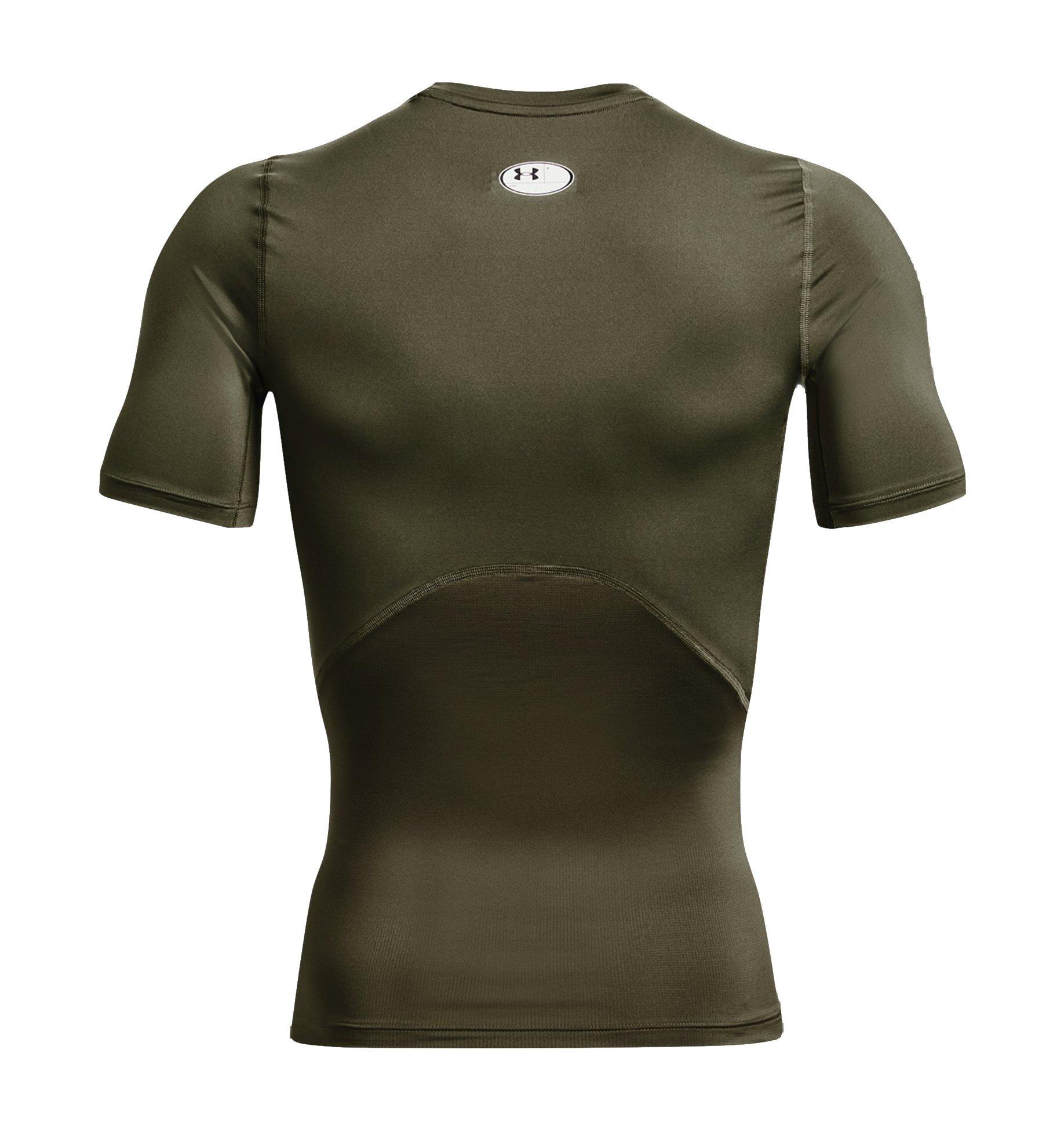 Under Armour Men's HeatGear Comp Short Sleeve Shirt - MARINE GREEN Thumbnail View 6