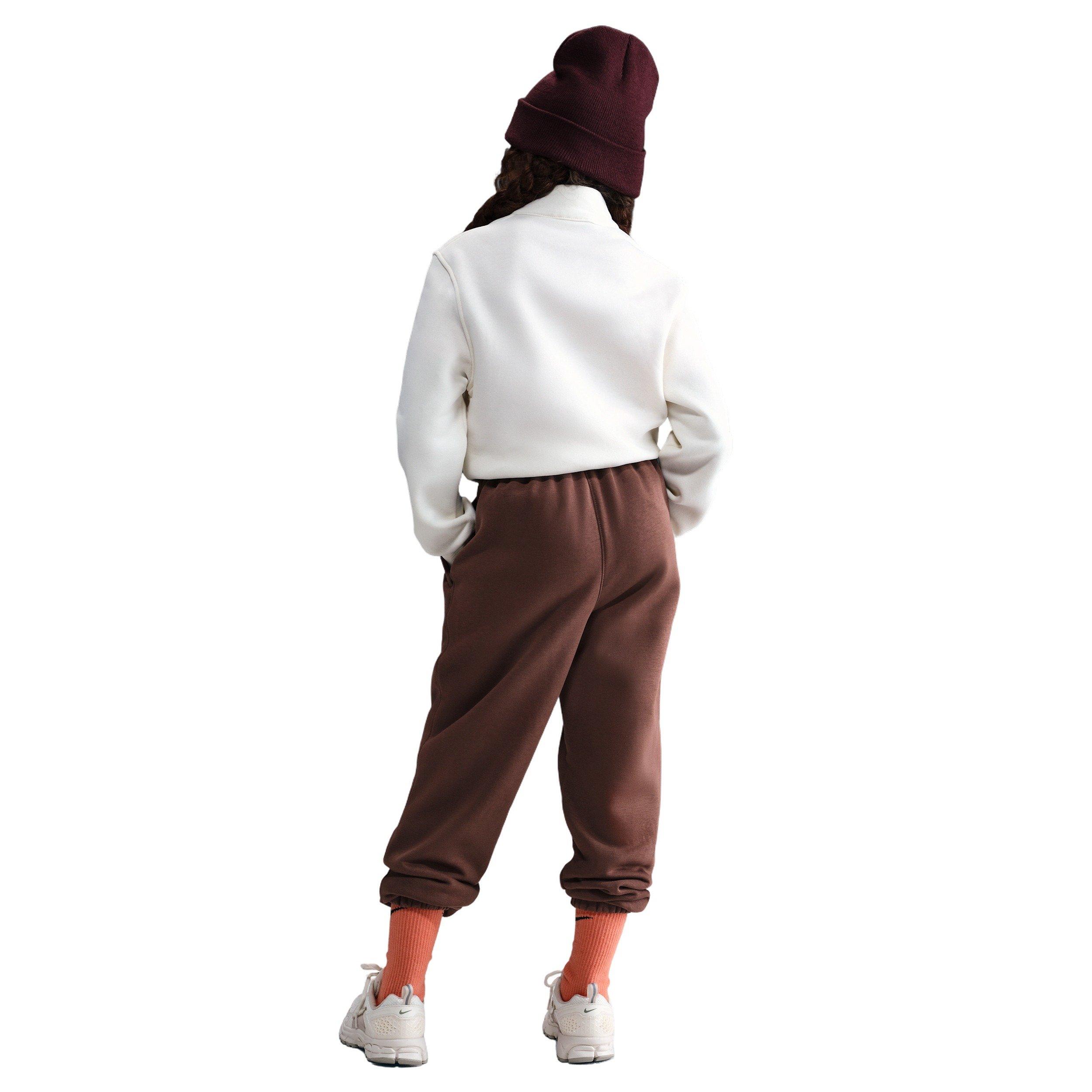 Nike Sportswear Club Fleece Big Girls' Dark Brown Loose Sweatpants