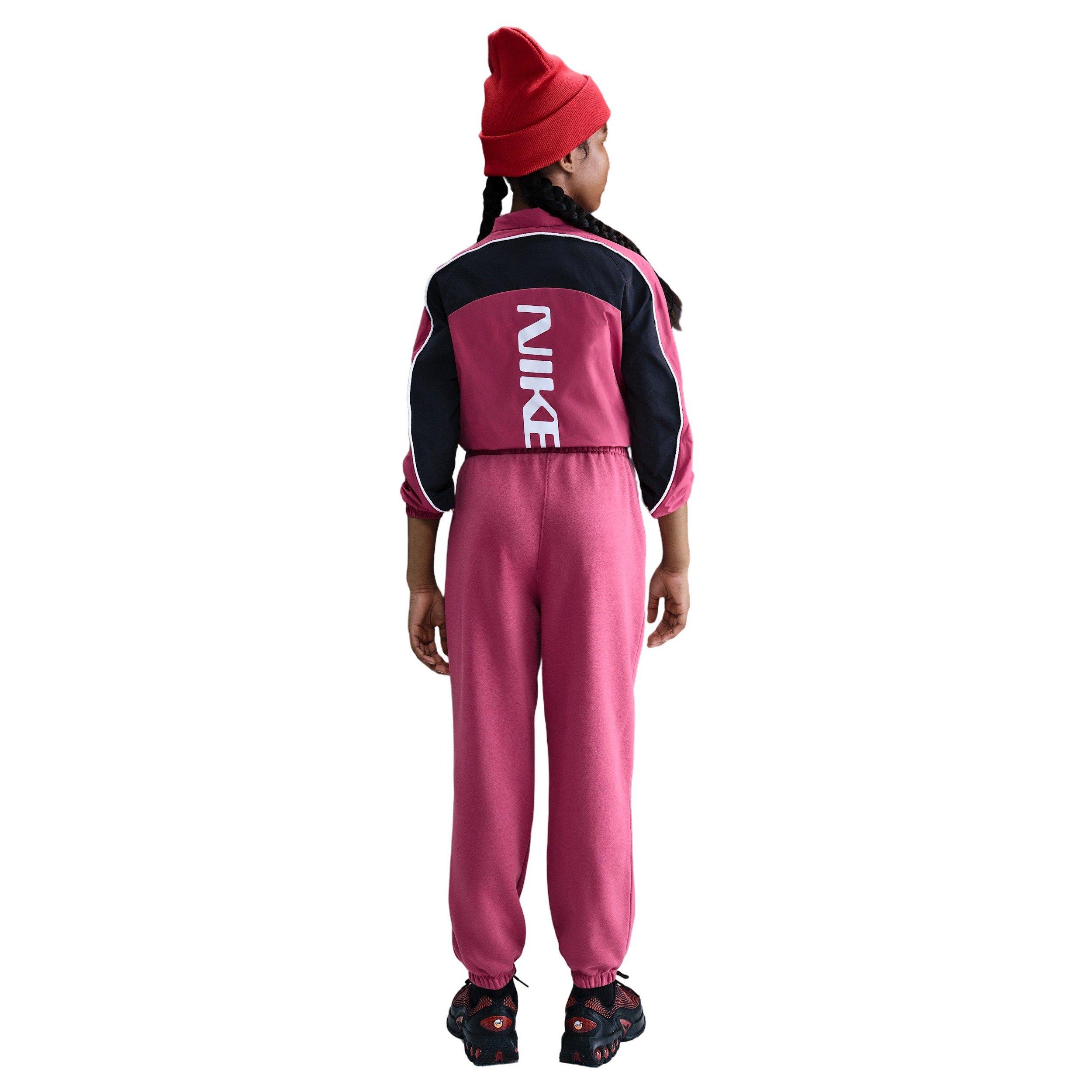 Nike Big Girls' Sportswear Club Fleece Loose Sweatpants - Beet Pink - BEET PINK Thumbnail View 2