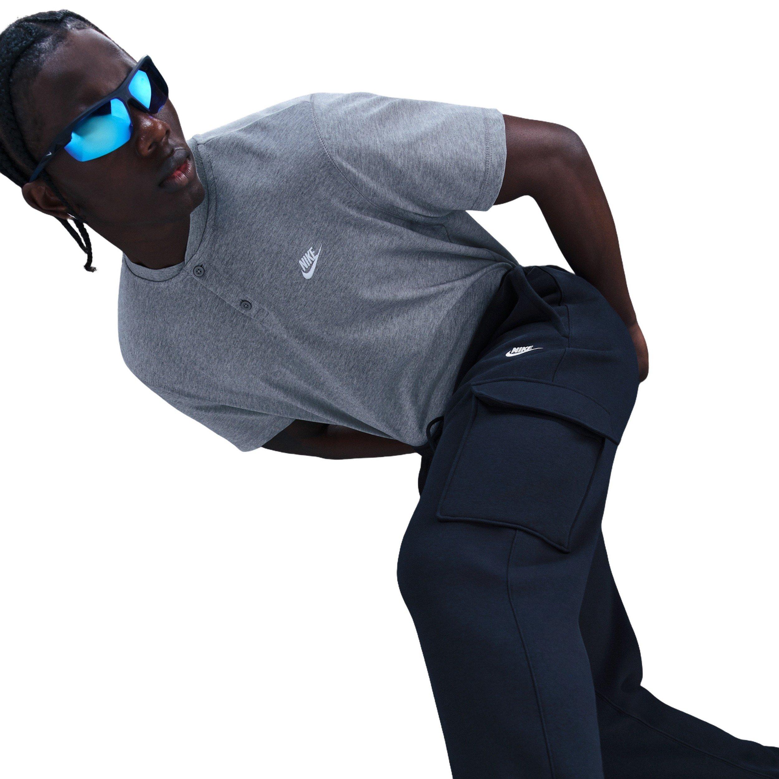 Nike Men's Club BB Fleece Cargo Pants - Blue - BLUE Thumbnail View 5