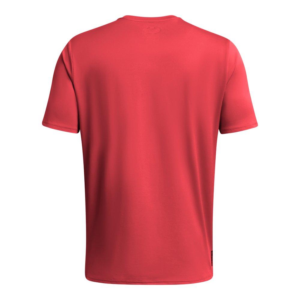 Under Armour Men's Vanish Energy Short Sleeve Shirt - RED Thumbnail View 4