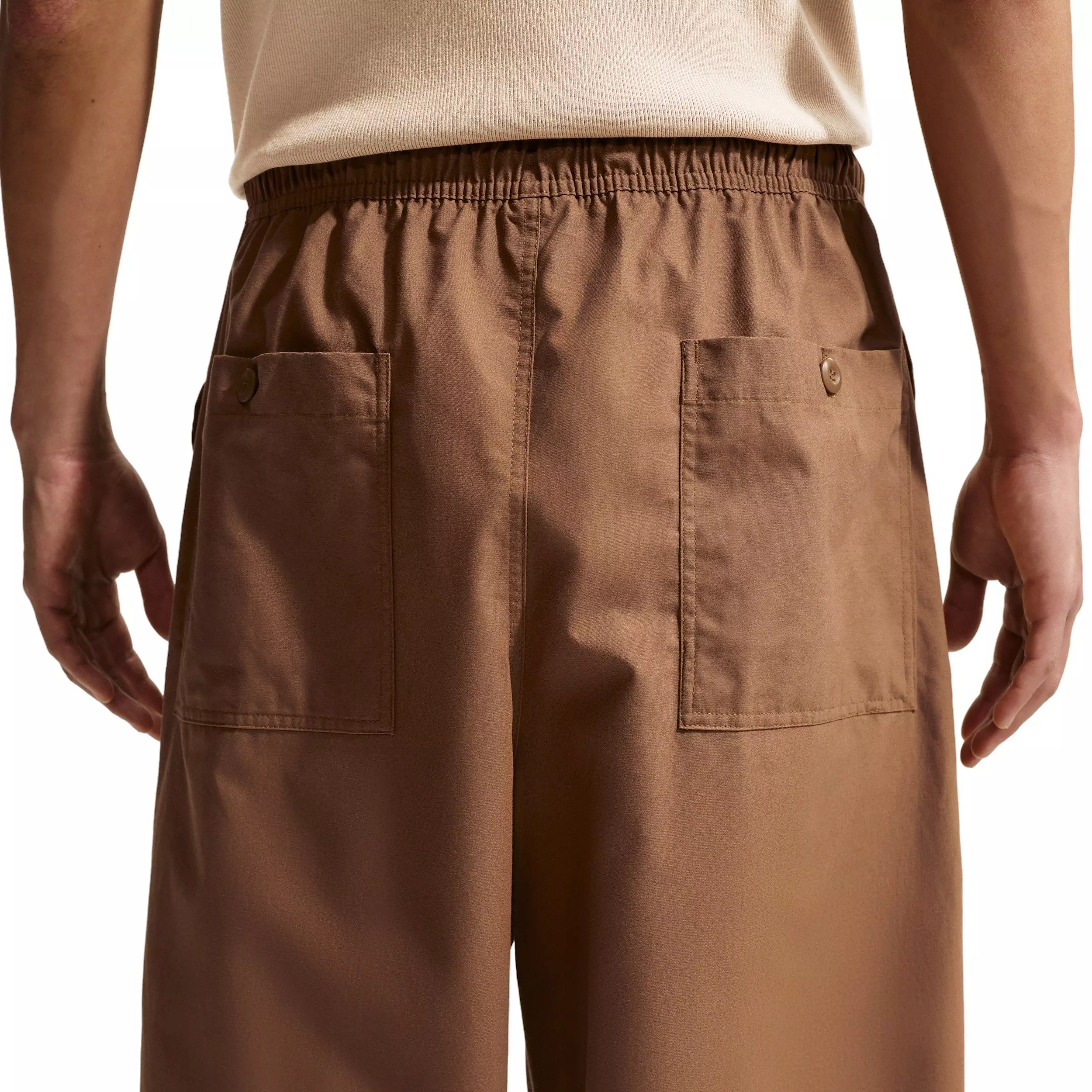 Nike Men's Club Balloon Pants - Brown - BROWN