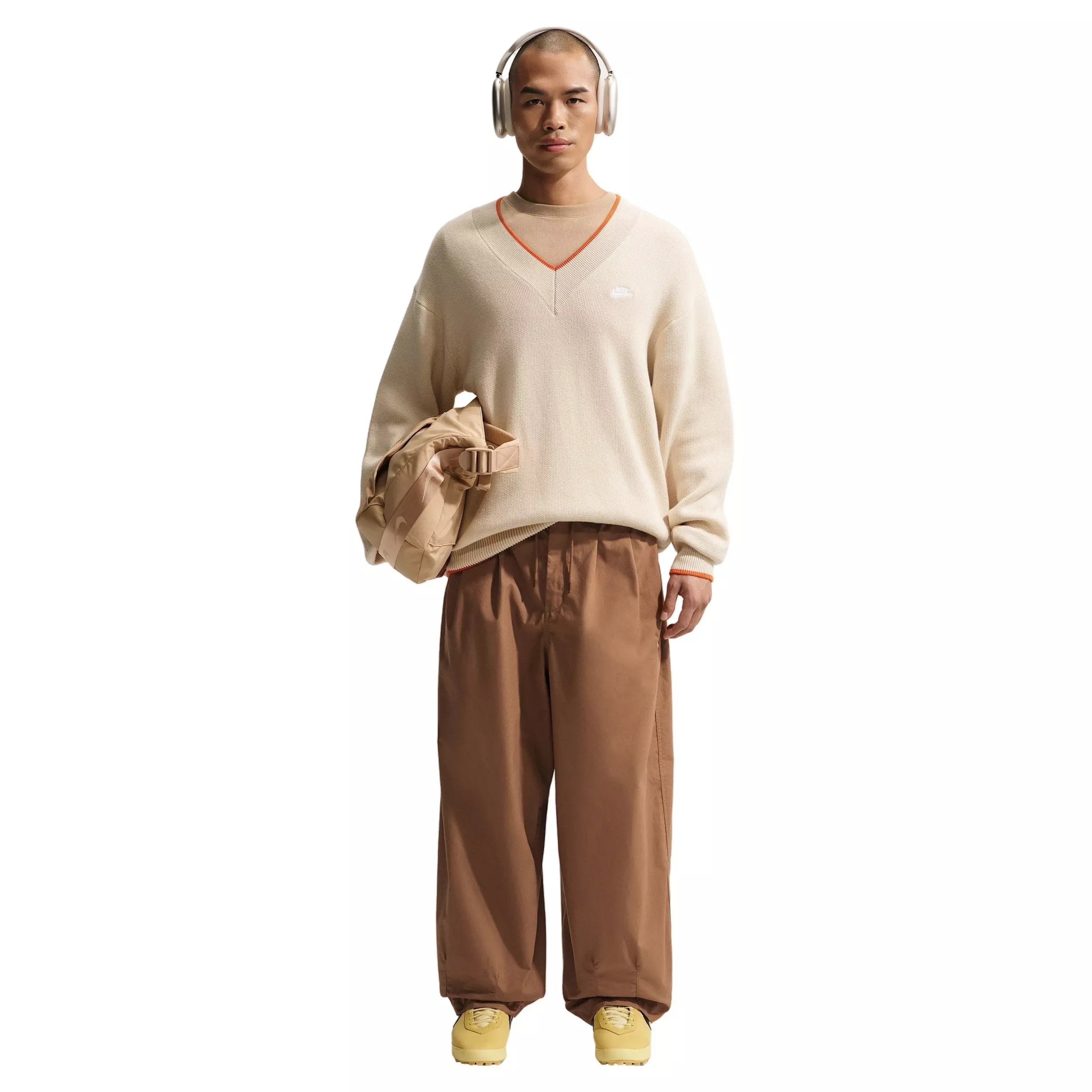Nike Men's Club Balloon Pants - Brown - BROWN