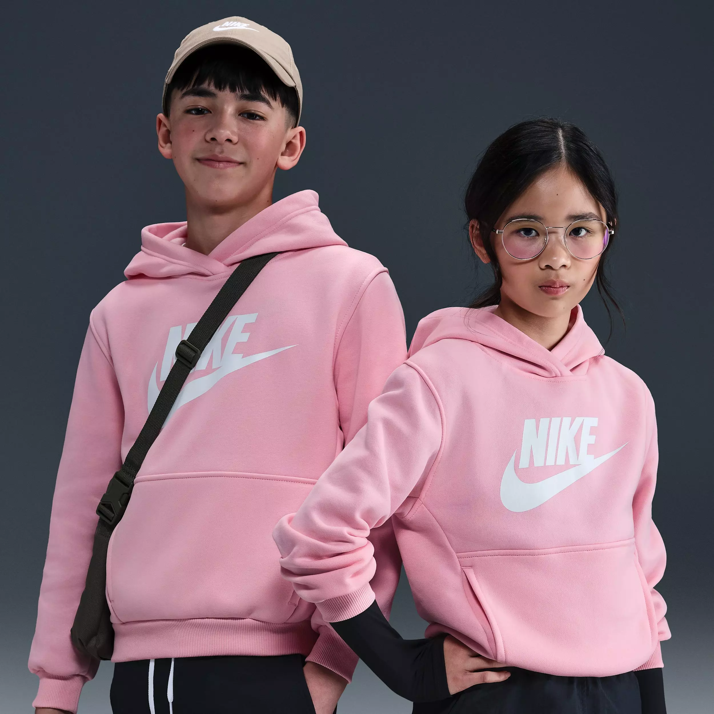Nike Big Kids' Sportswear Club Fleece Hoodie - Pink - PINK
