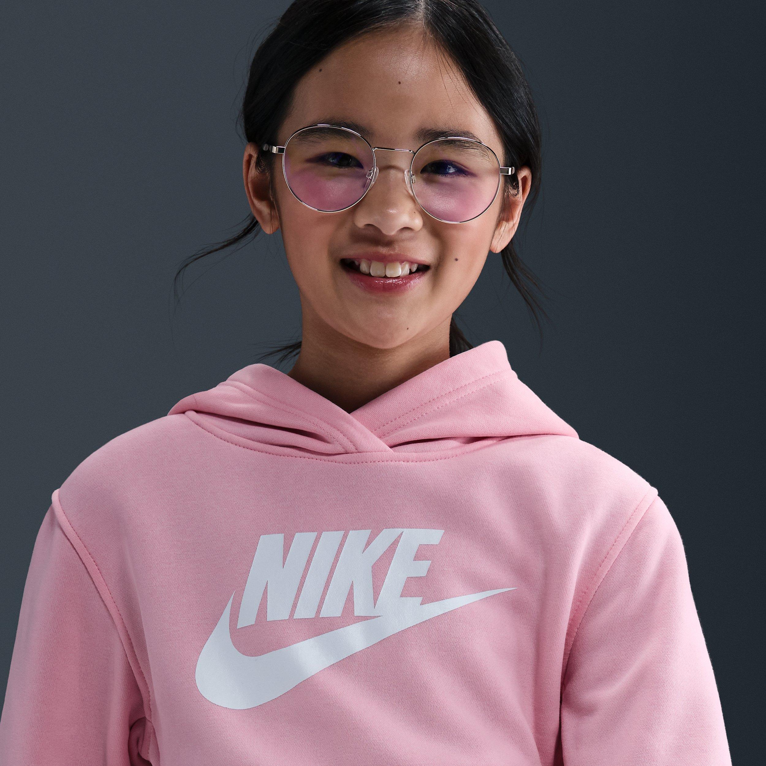 Nike Sportswear Club Fleece Big Kids' Pink Hoodie