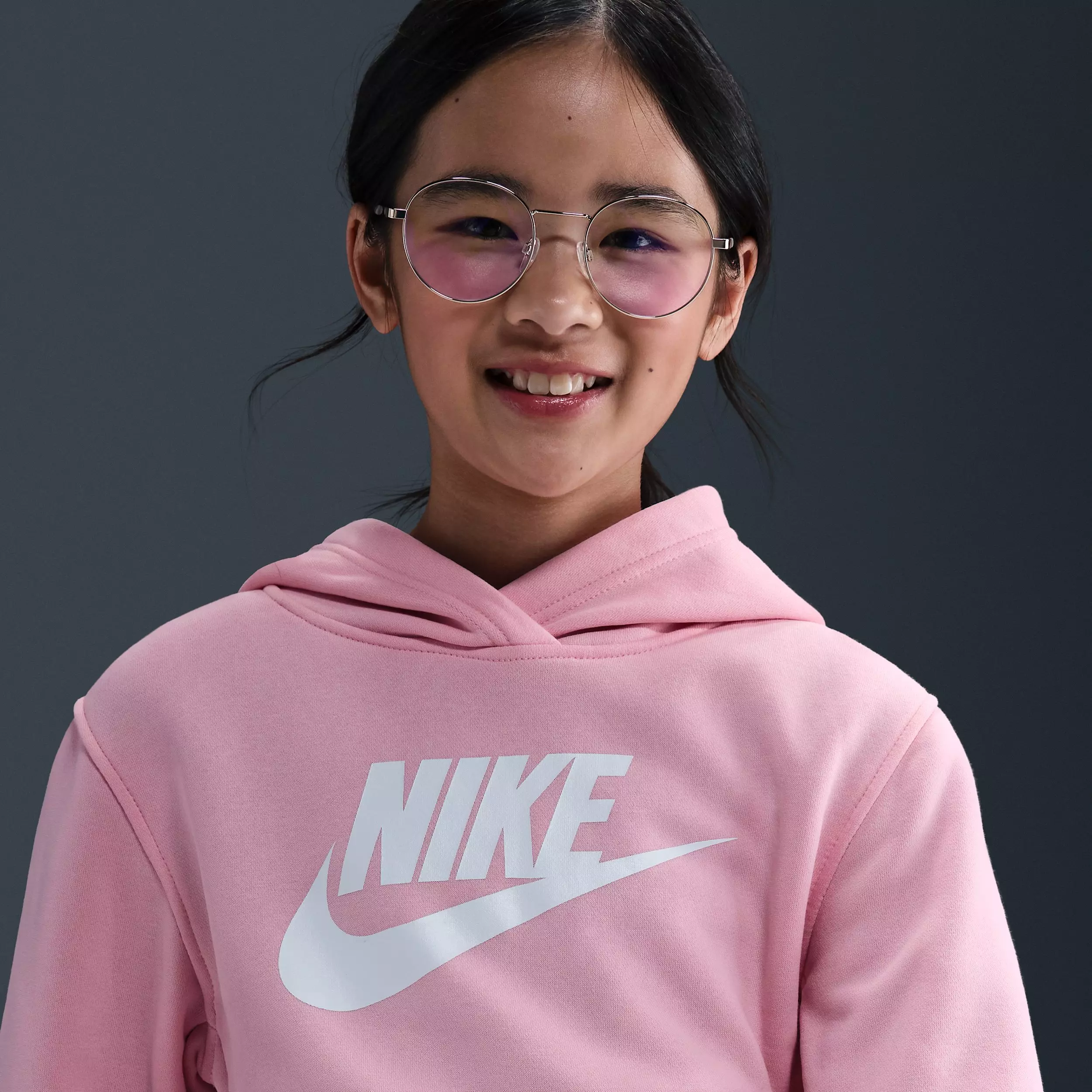 Nike Big Kids' Sportswear Club Fleece Hoodie - Pink - PINK