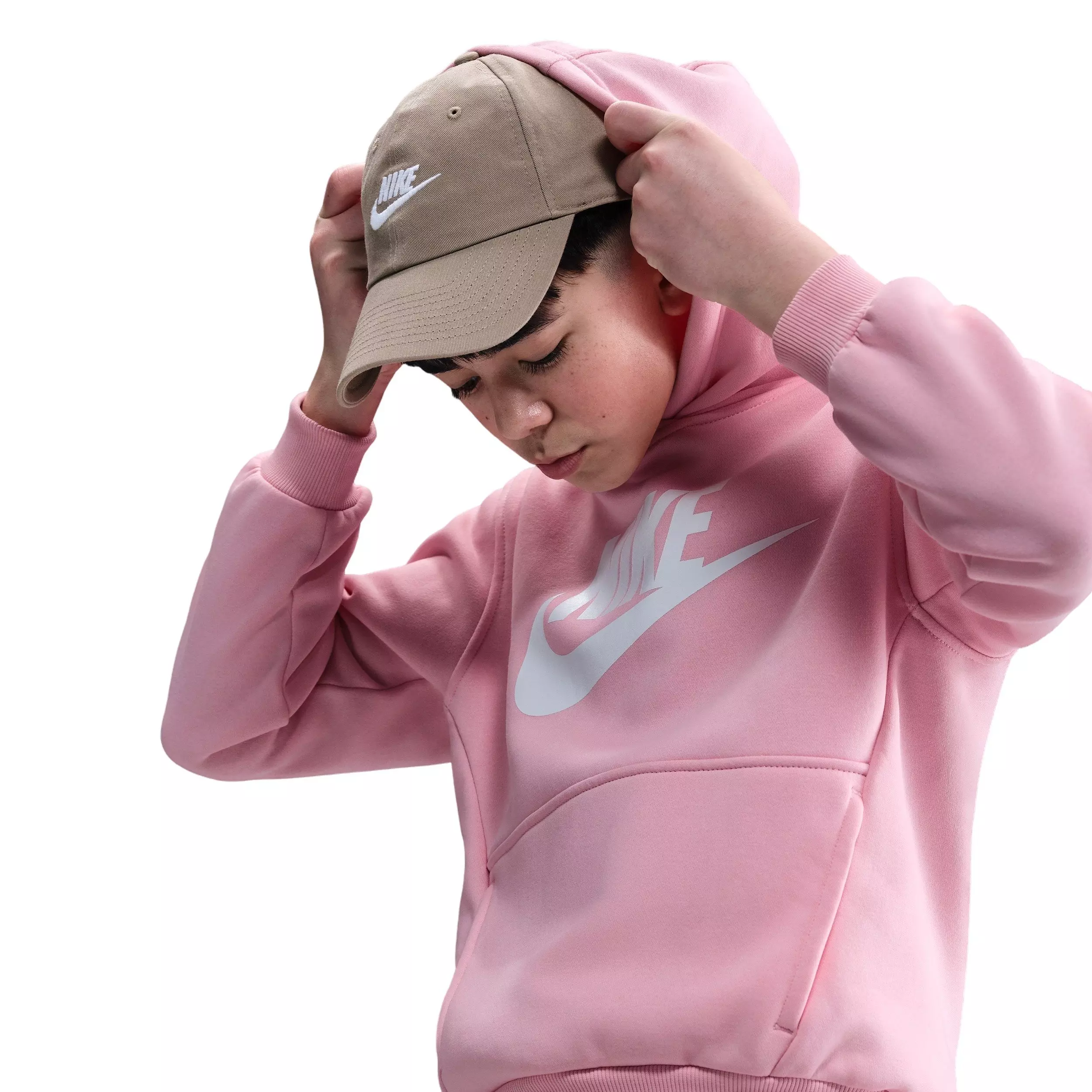 Nike Big Kids' Sportswear Club Fleece Hoodie - Pink - PINK