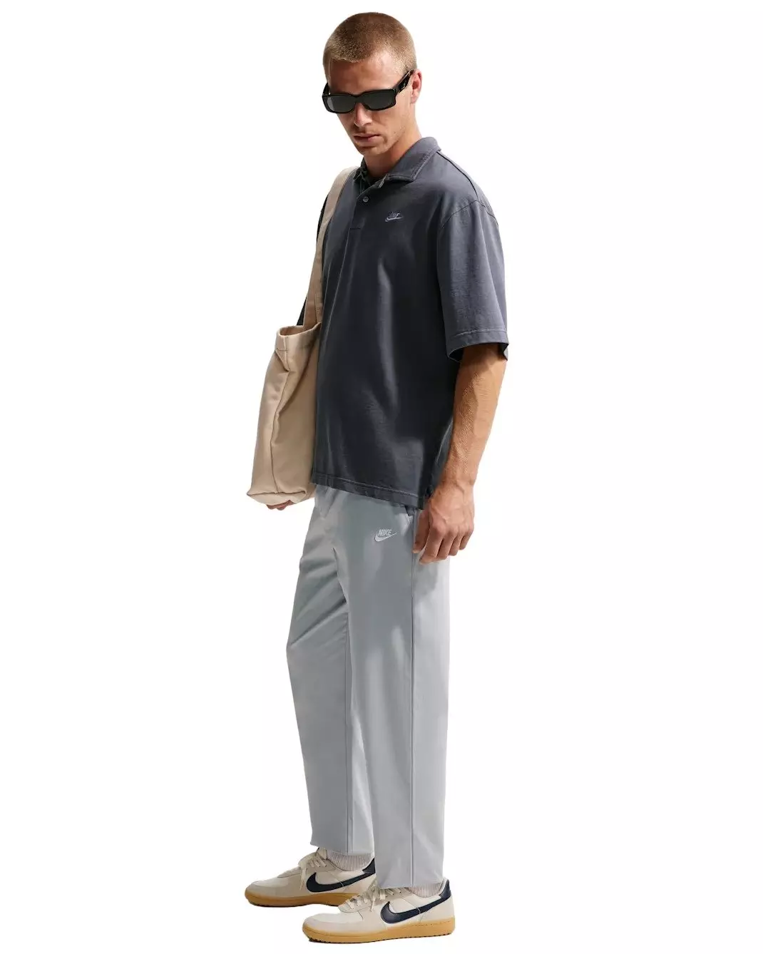 Nike Men's Club Woven Tapered Pants - Lt Smoke Grey - LT SMOKE GREY