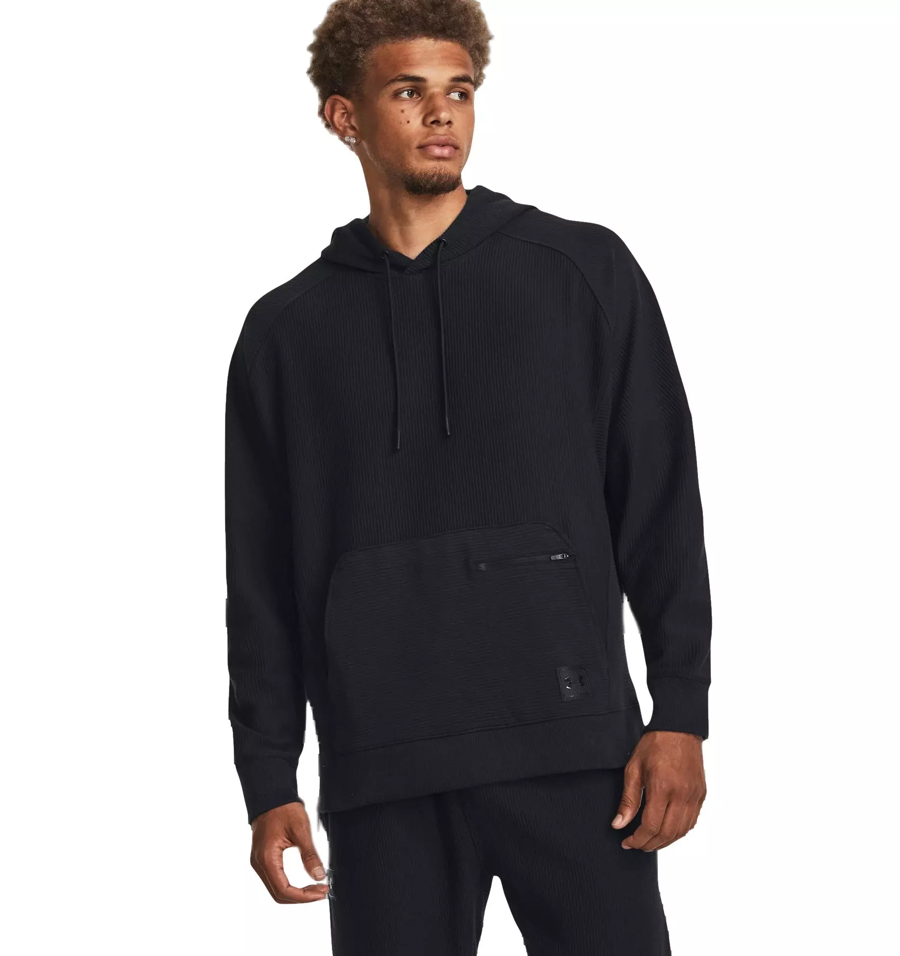 Under Armour Men's Ottoman Fleece Hoodie - BLACK
