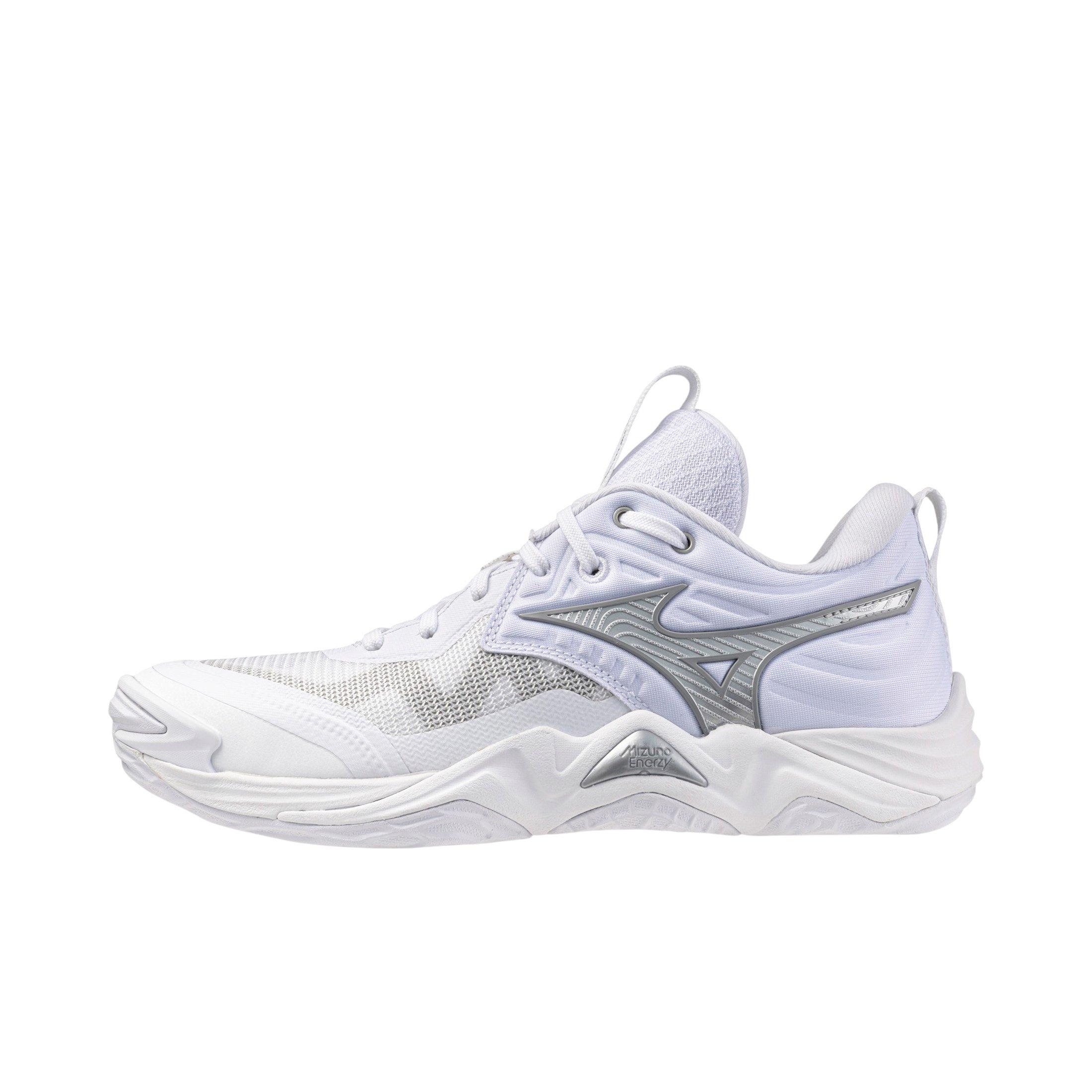 Mizuno Wave Momentum Elite "White/Silver" Women's Volleyball Shoe - WHITE/SILVER