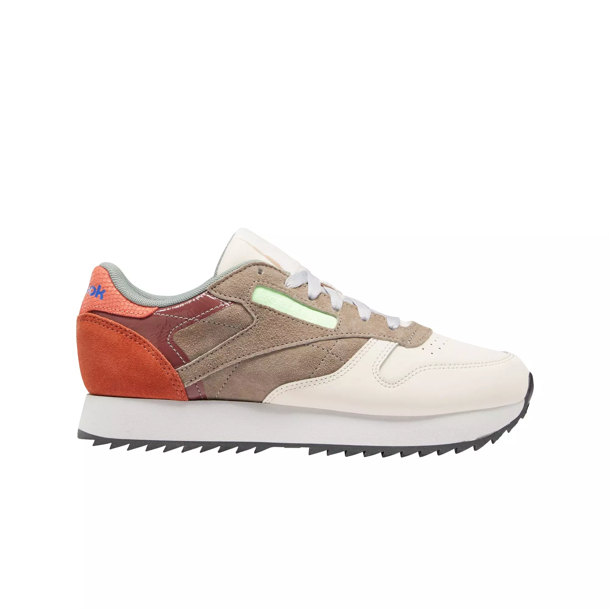 Reebok Classic Leather Ripple "Pink/Grey" Women's Running Shoe - PINK/GREY