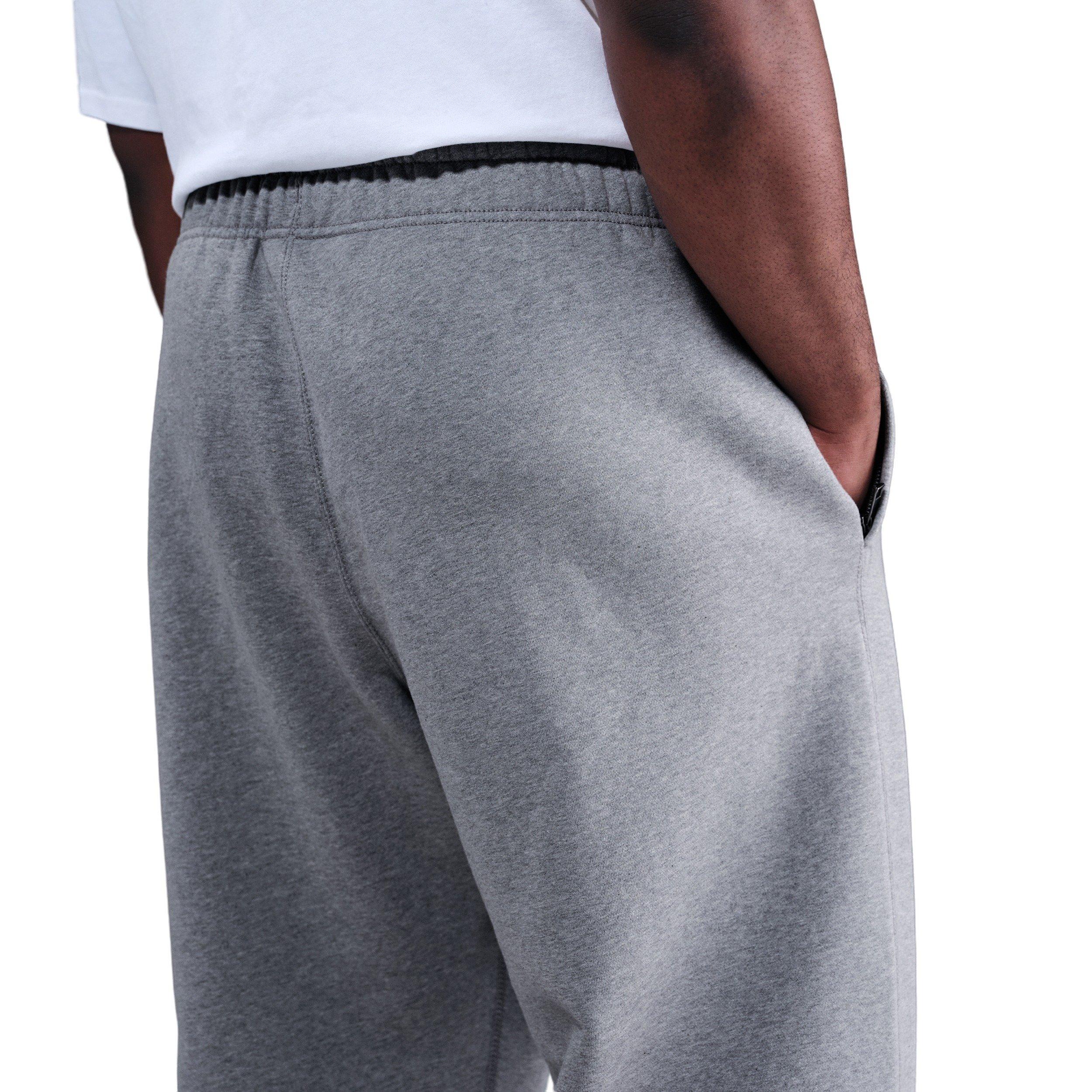 Nike Men's Solo Swoosh Fleece Open-Hem Pants - GREY Thumbnail View 2