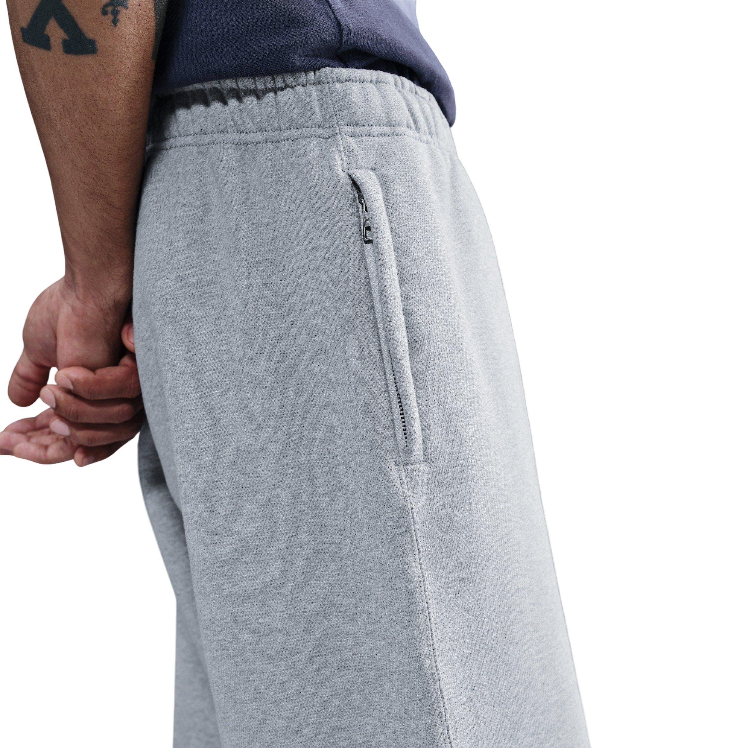 Nike Men's Solo Swoosh Fleece Open-Hem Pants - GREY Thumbnail View 6