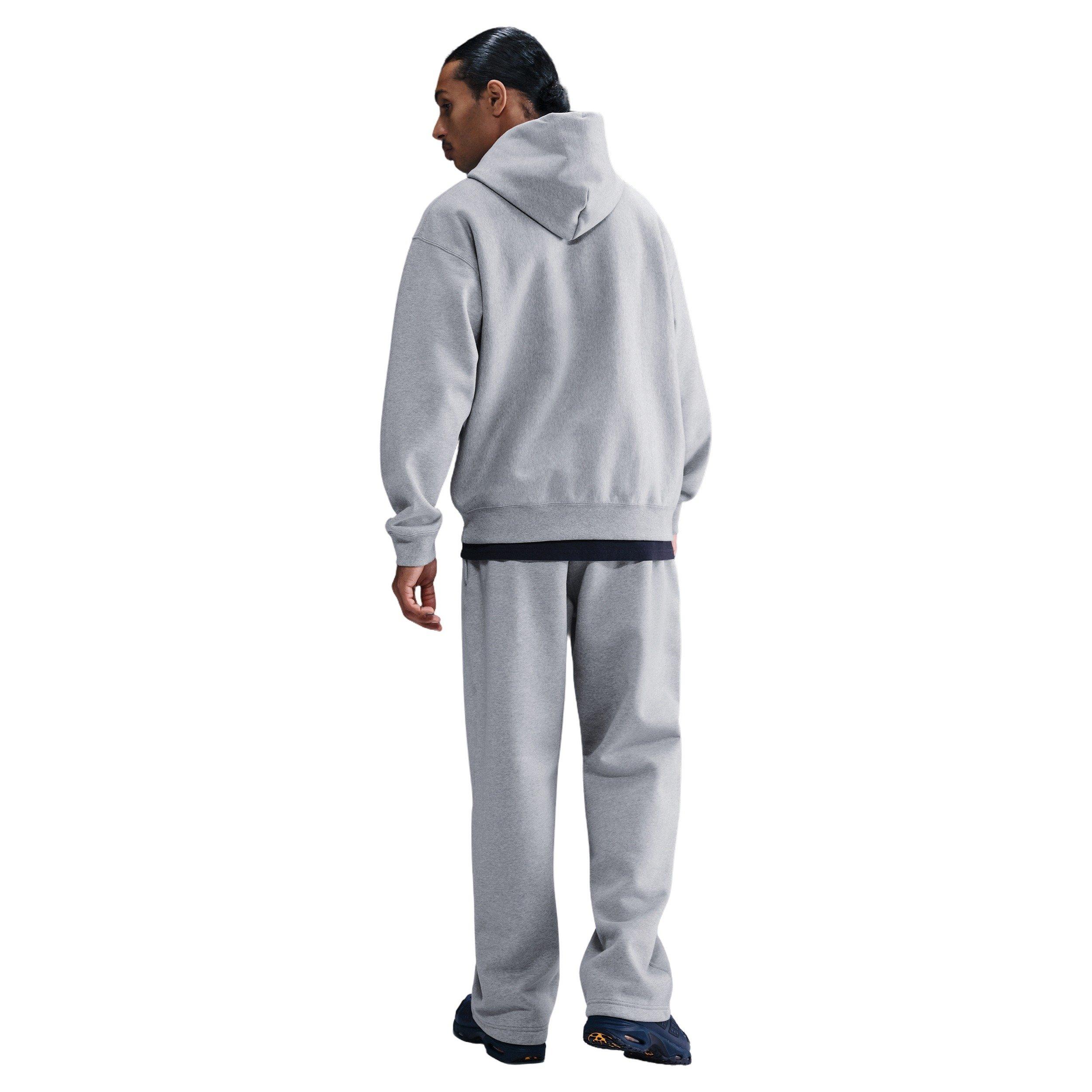 Nike Men's Solo Swoosh Fleece Open-Hem Pants - GREY Thumbnail View 8
