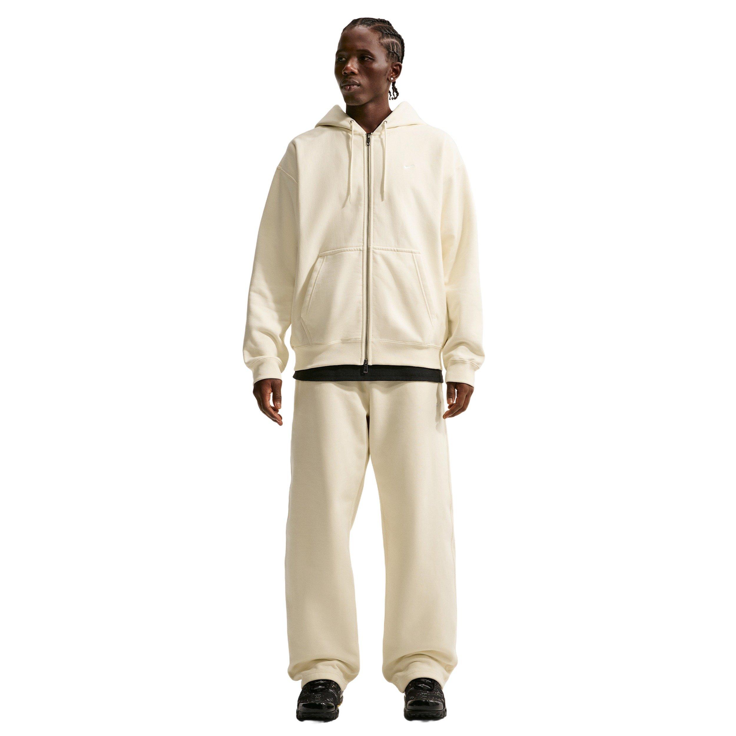 Nike Men's Solo Swoosh Fleece Open-Hem Pants - COCONUT MILK Thumbnail View 3
