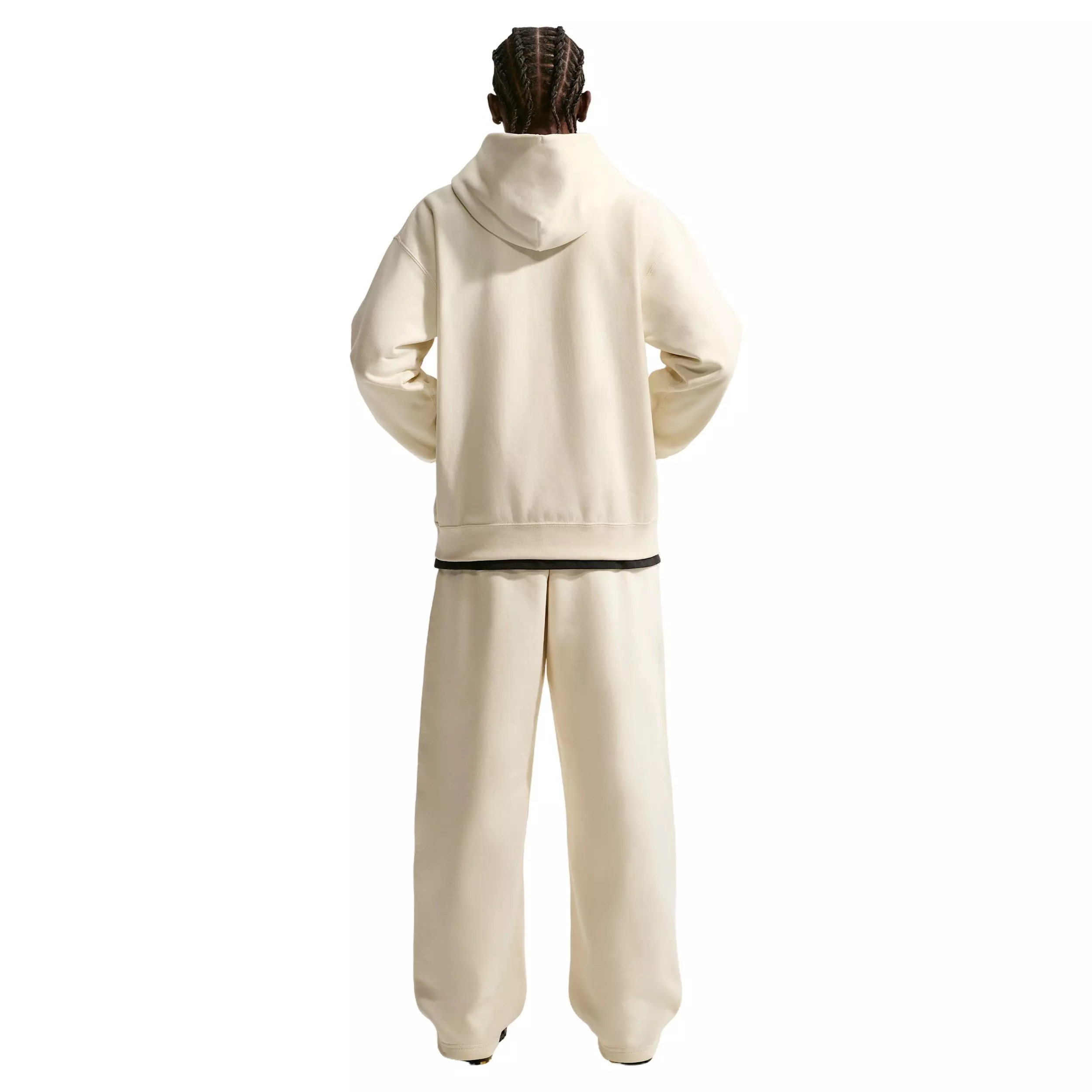 Nike Men's Solo Swoosh Fleece Open-Hem Pants - COCONUT MILK