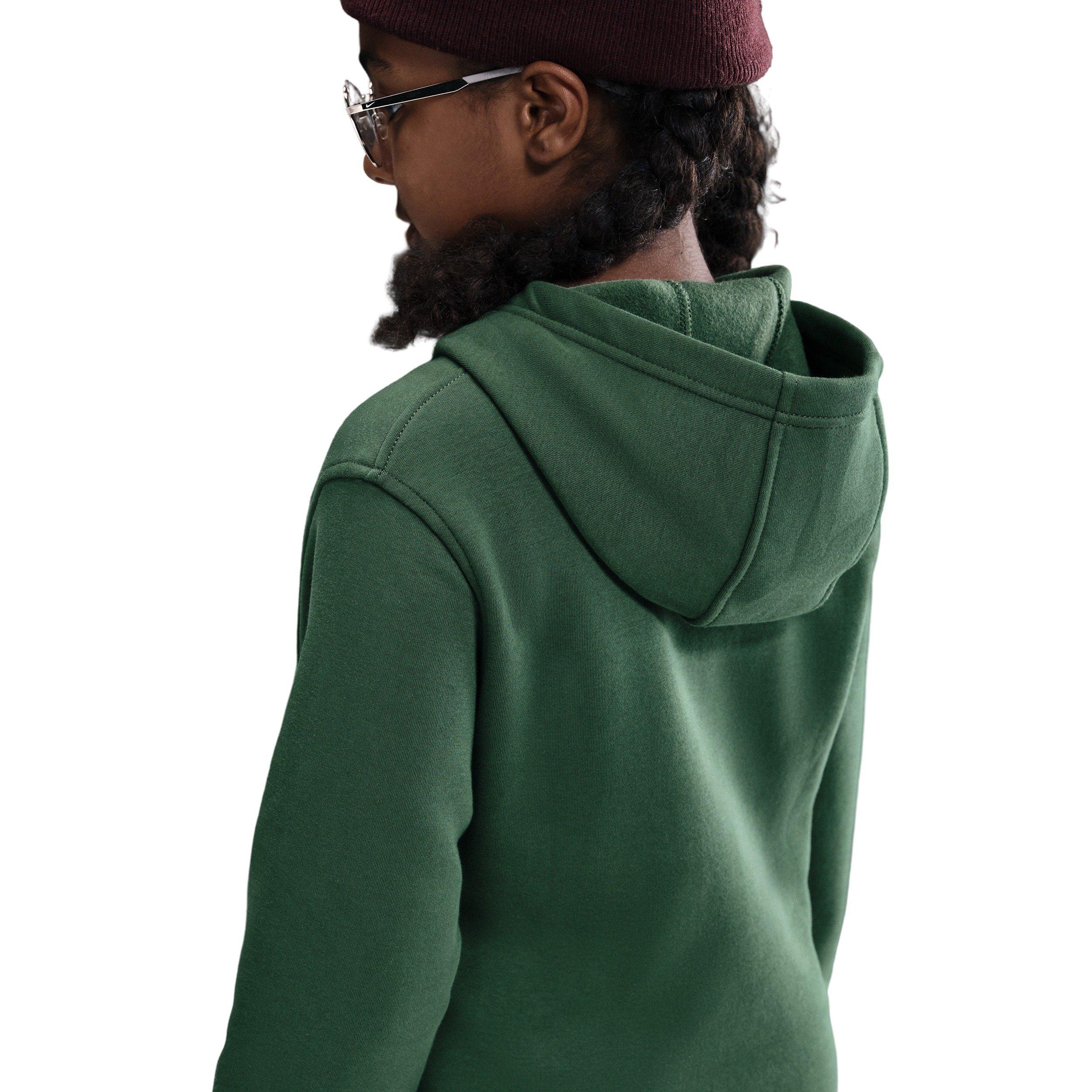 Nike Sportswear Club Fleece Lightweight Big Kids' Dark Green Pullover Hoodie