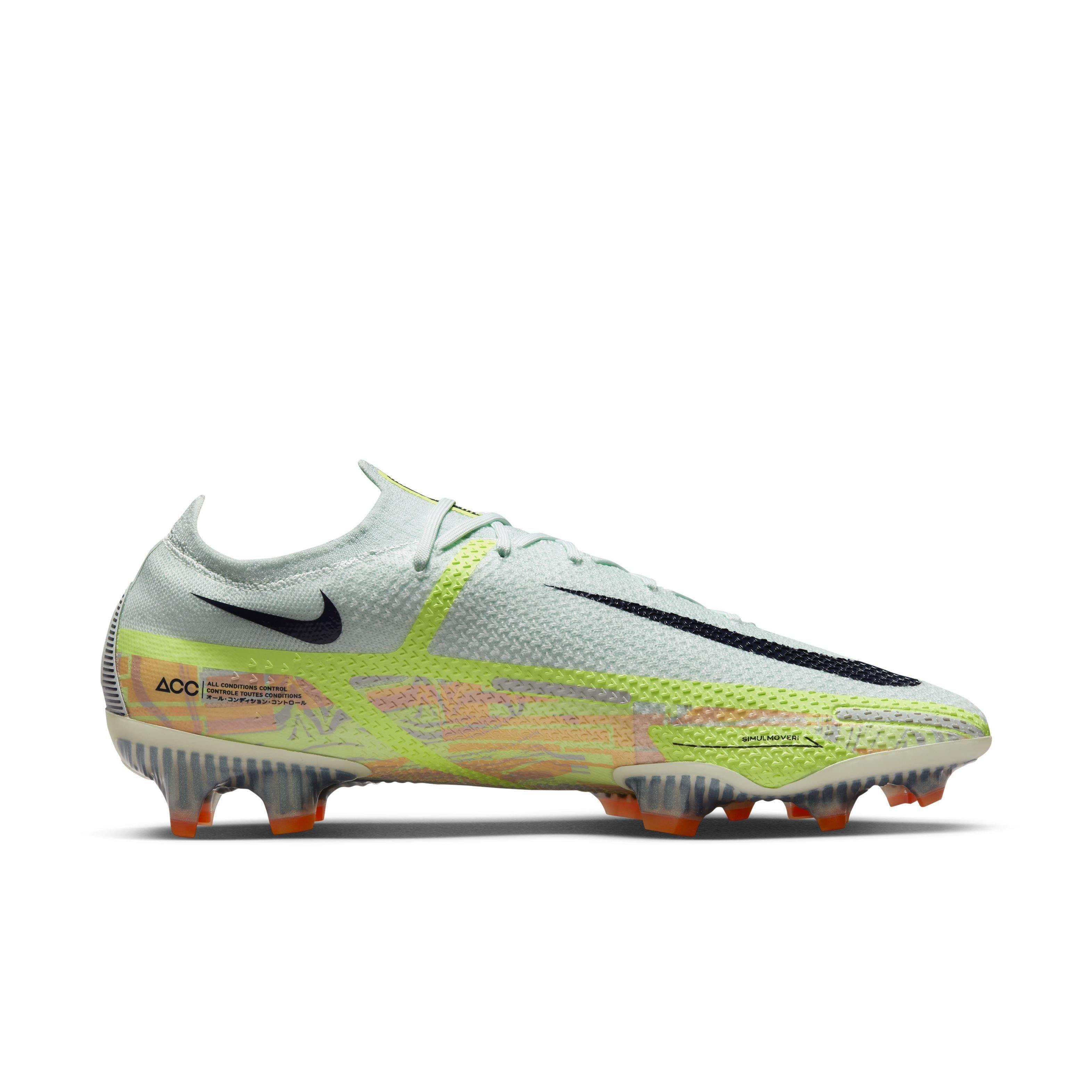 Nike Phantom GT2 Elite FG "Barely Green/Blackened Blue-Ghost Green" Men's Soccer Cleat - GREEN Thumbnail View 1