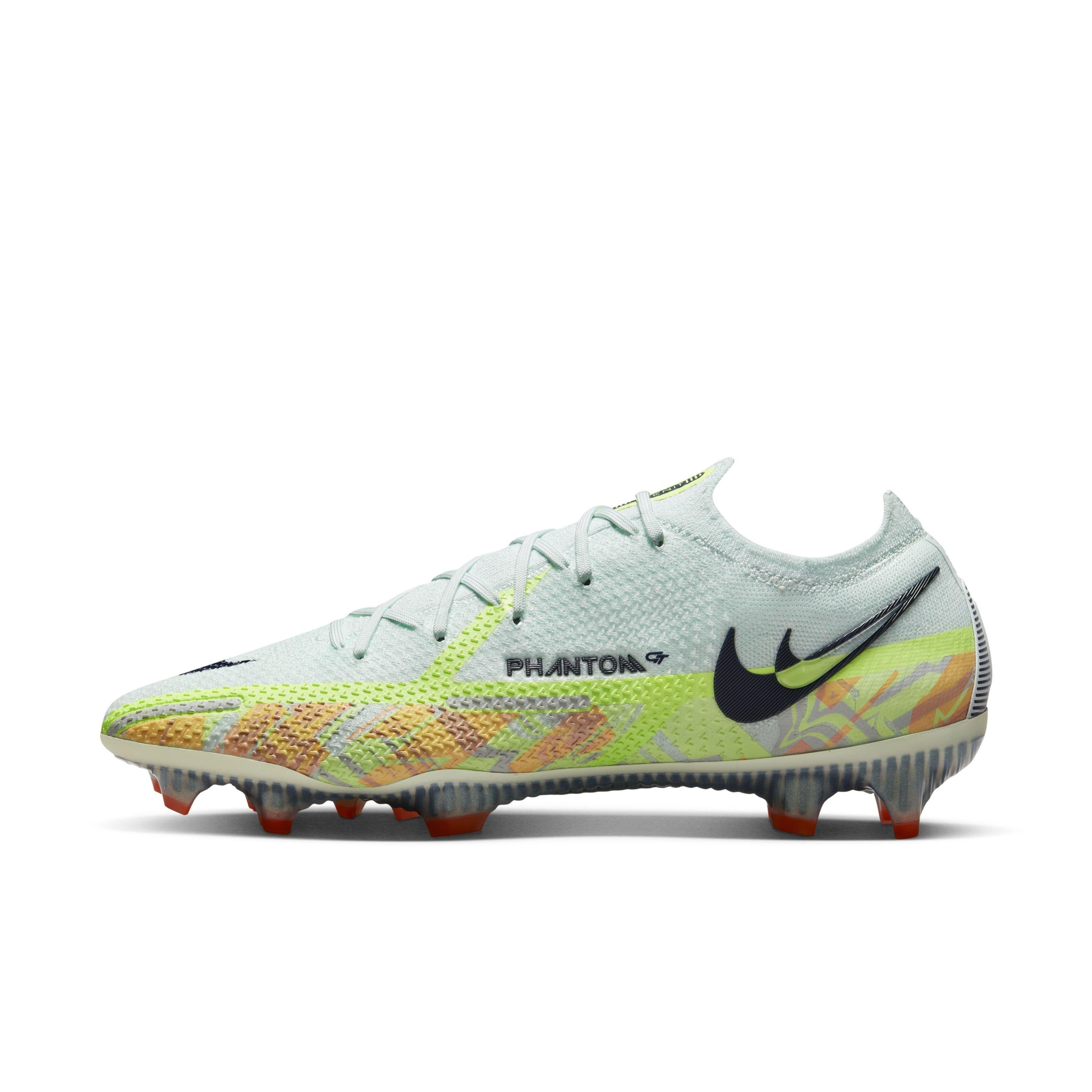 Nike Phantom GT2 Elite FG "Barely Green/Blackened Blue-Ghost Green" Men's Soccer Cleat - GREEN Thumbnail View 2