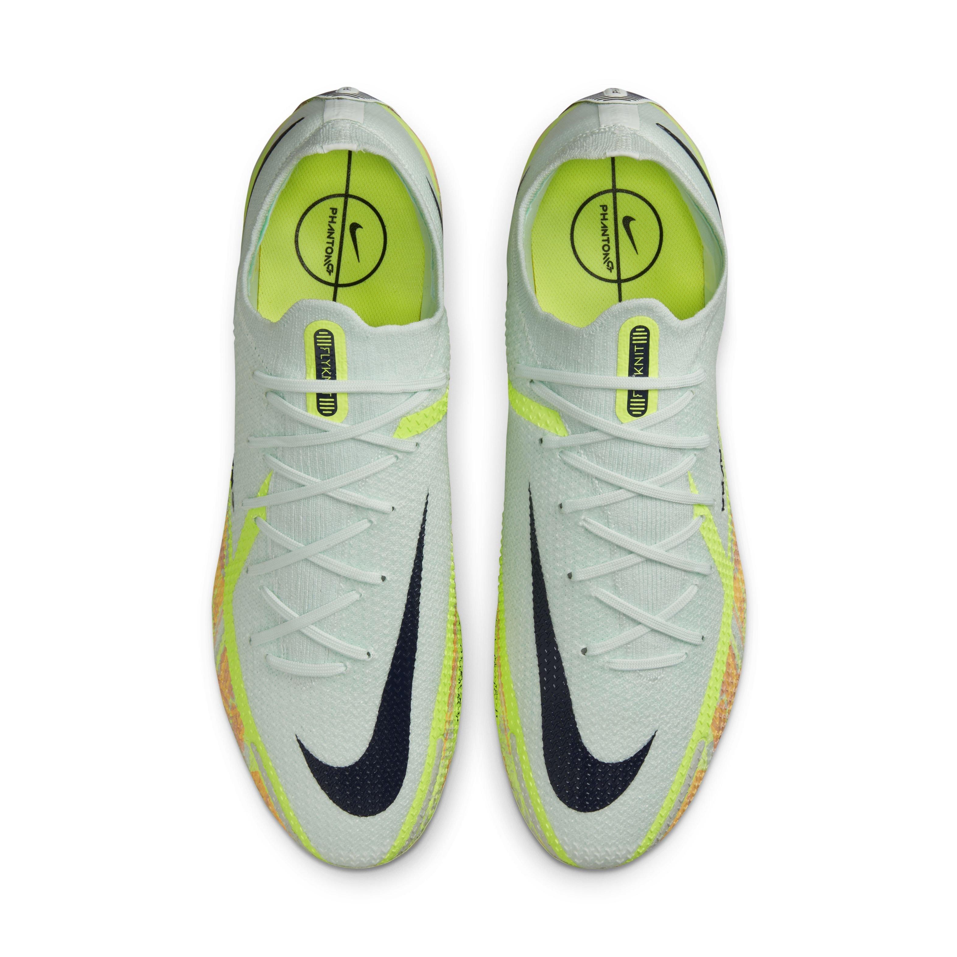 Nike Phantom GT2 Elite FG "Barely Green/Blackened Blue-Ghost Green" Men's Soccer Cleat - GREEN Thumbnail View 4