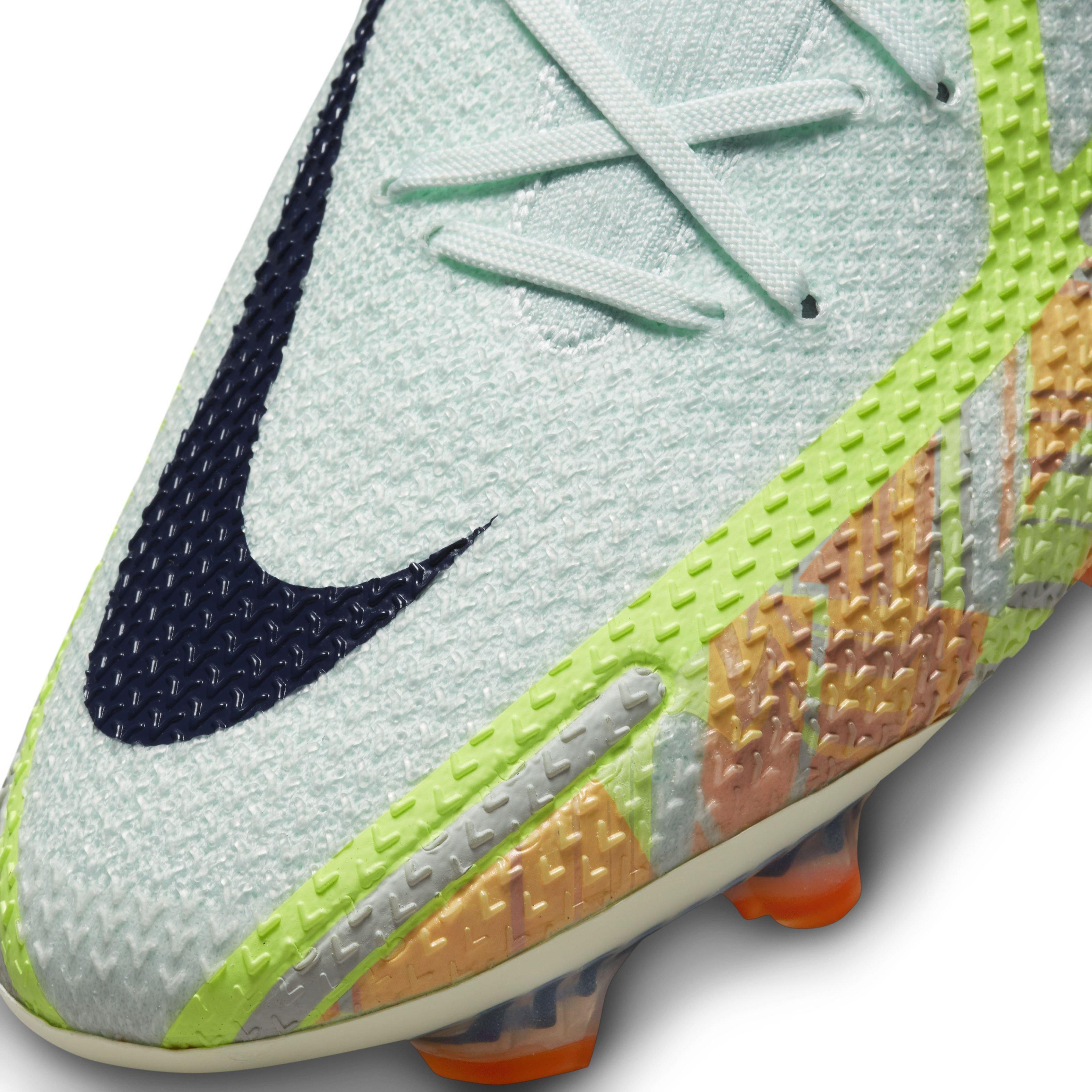 Nike Phantom GT2 Elite FG "Barely Green/Blackened Blue-Ghost Green" Men's Soccer Cleat - GREEN Thumbnail View 8