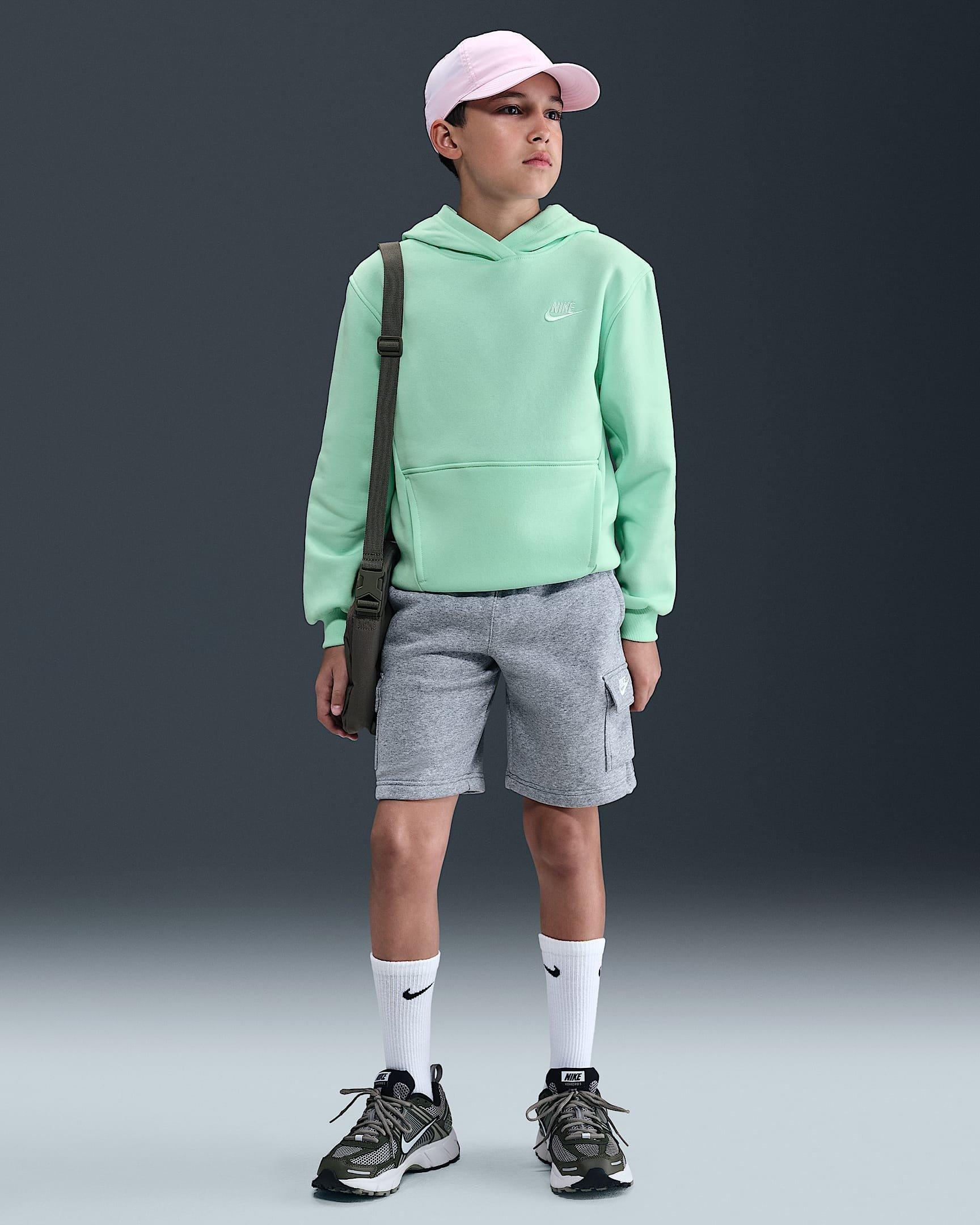 Nike Sportswear Club Fleece Lightweight Big Kids' Mint Pullover Hoodie