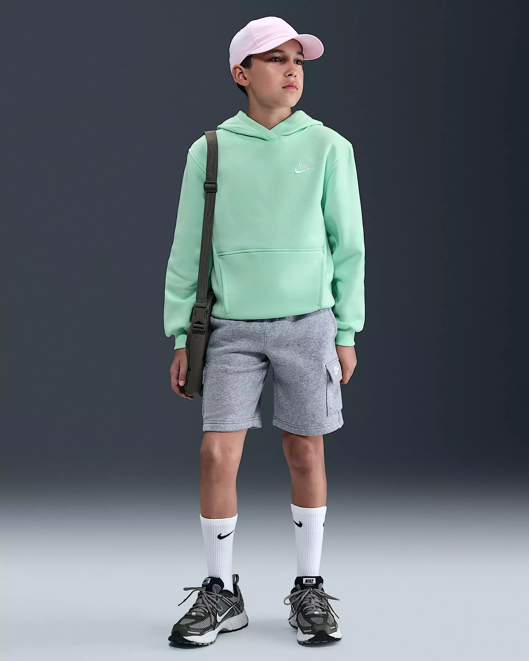 Nike Big Kids' Sportswear Club Fleece Lightweight Pullover Hoodie - Mint - MINT