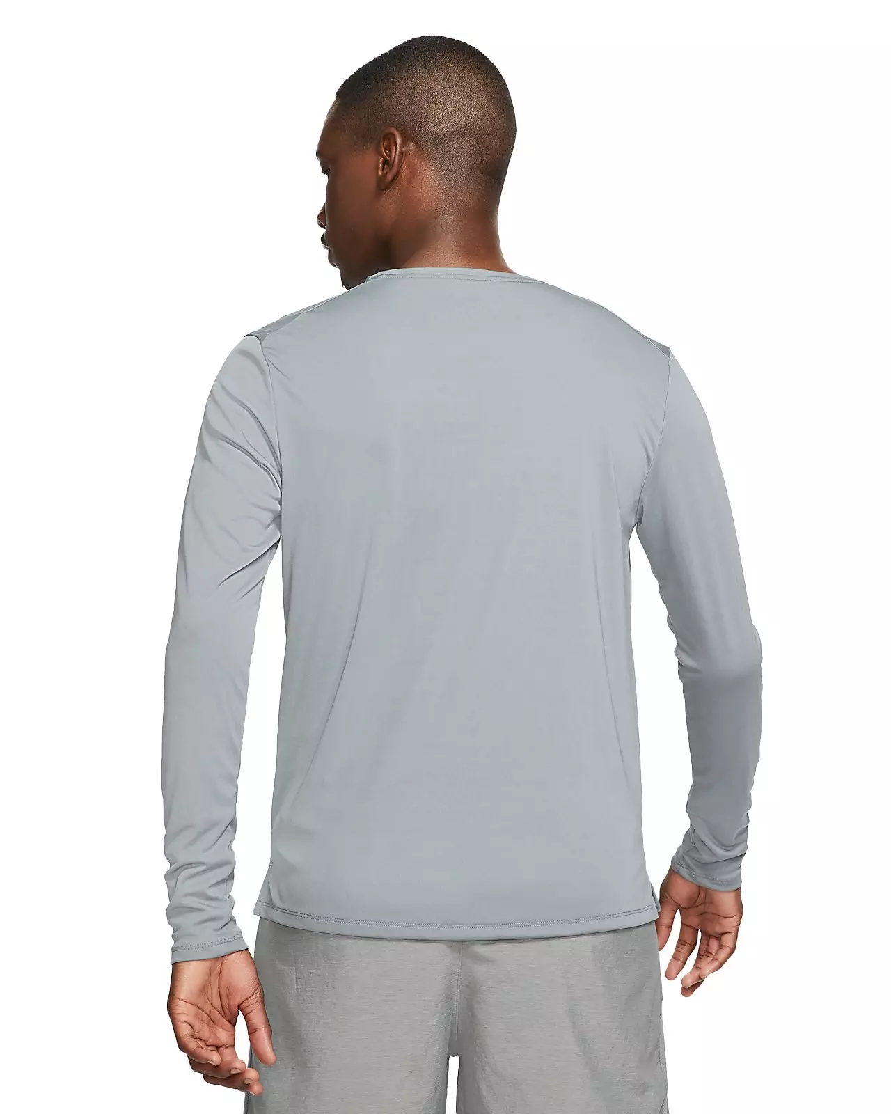 Nike Men's Dri-FIT Miler Long-Sleeve Running Top - GREY