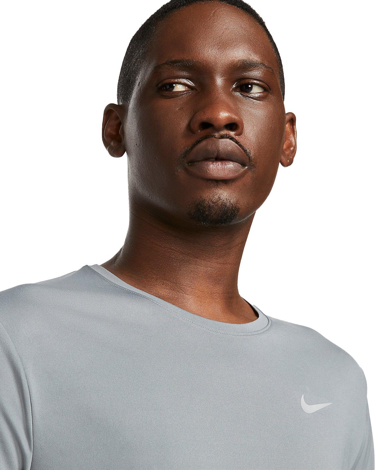 Nike Men's Dri-FIT Miler Long-Sleeve Running Top - GREY Thumbnail View 3