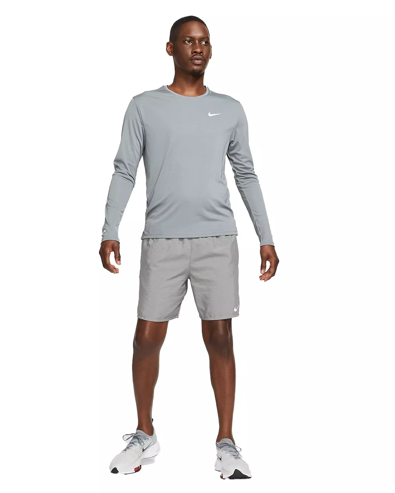 Nike Men's Dri-FIT Miler Long-Sleeve Running Top - GREY