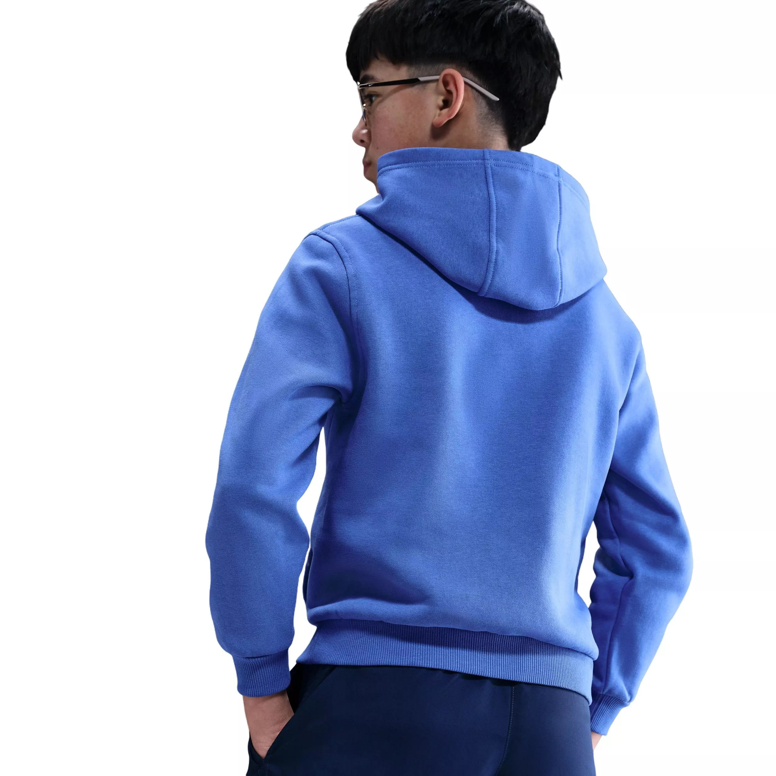 Nike Big Kids' Sportswear Club Fleece Lightweight Pullover Hoodie - Blue - BLUE