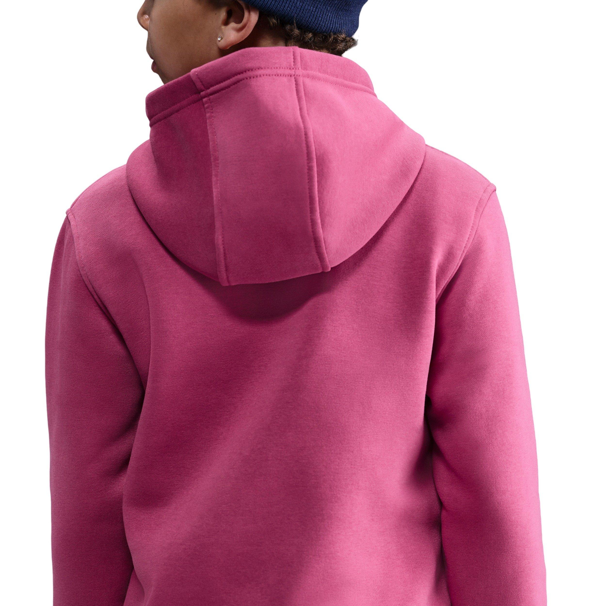 Nike Big Kids' Sportswear Club Fleece Lightweight Pullover Hoodie - Mauve - PURPLE Thumbnail View 2