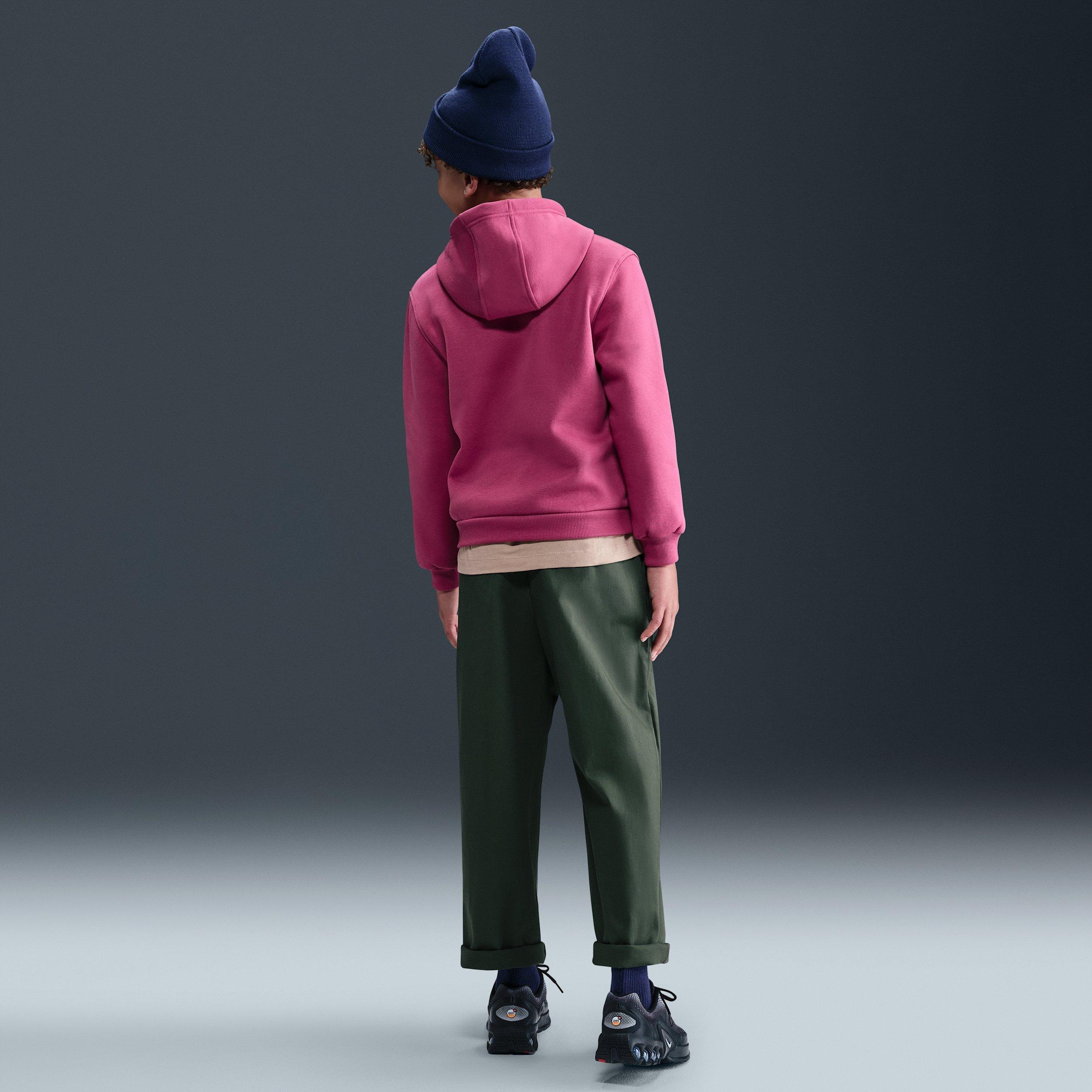 Nike Sportswear Club Fleece Lightweight Big Kids' Pink Pullover Hoodie