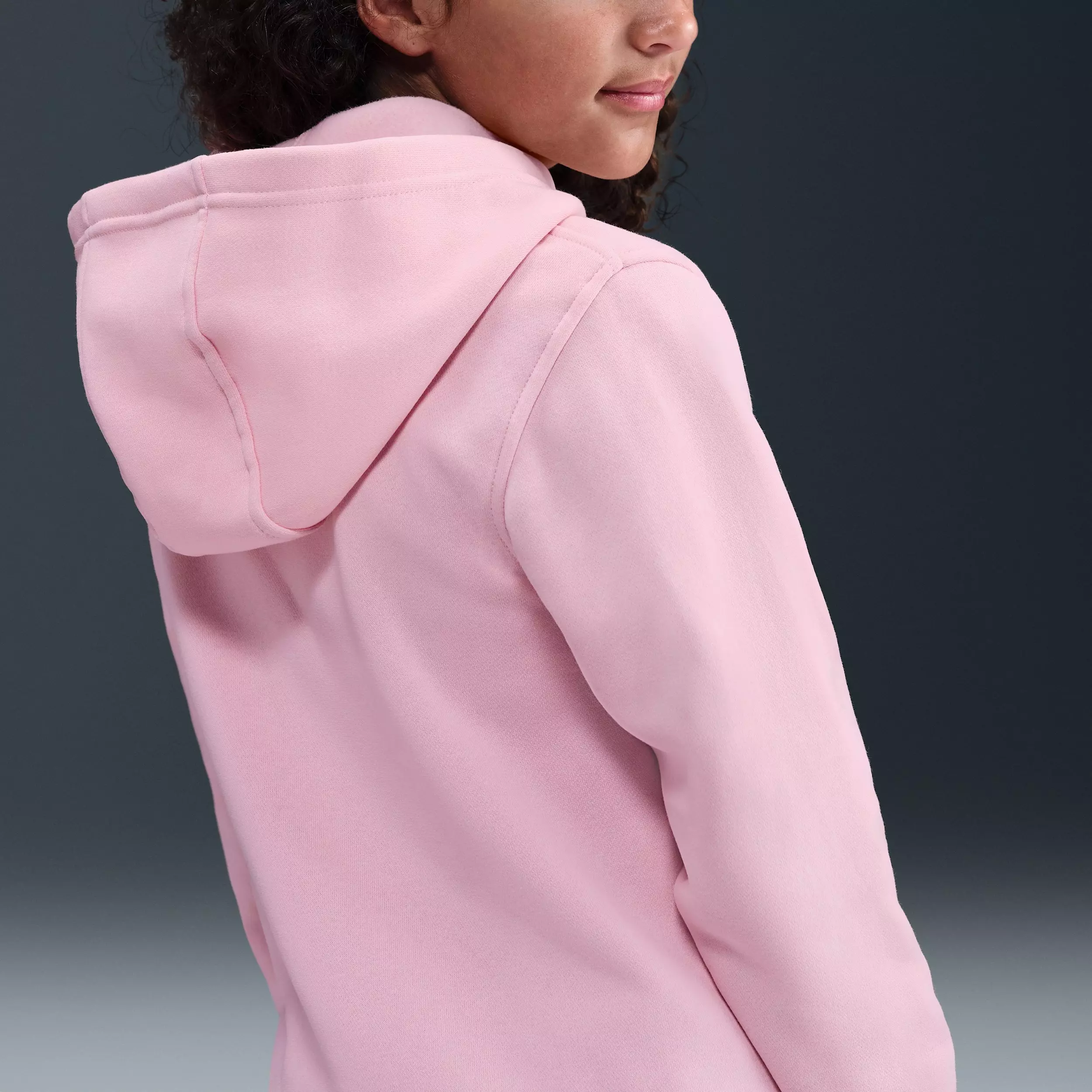 Nike Big Kids' Sportswear Club Fleece Lightweight Pullover Hoodie - Pink - PINK